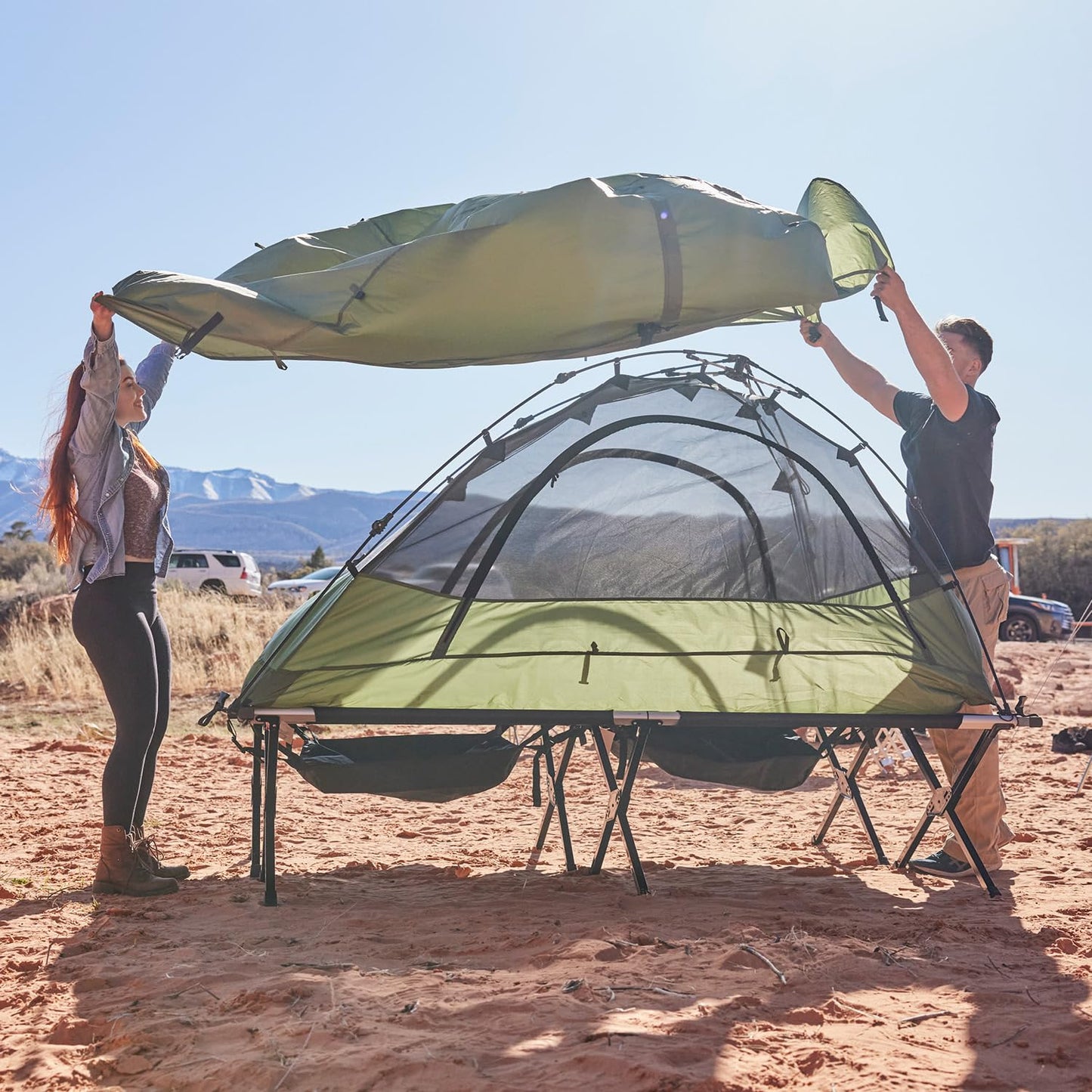 Outfitter XXL Camping Cot (86" x 45") - Folding Camping Cot for Car & Tent Camping