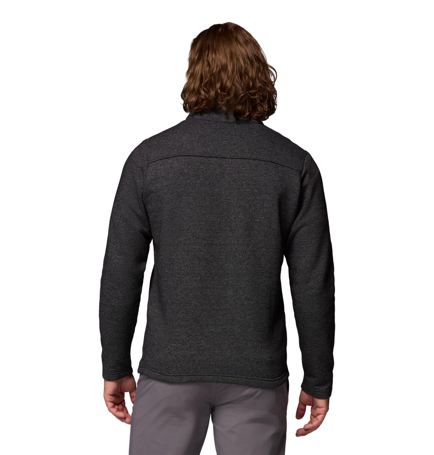 Columbia Men's Great Hart Mountain III Half Zip, Black Heather, Large Tall