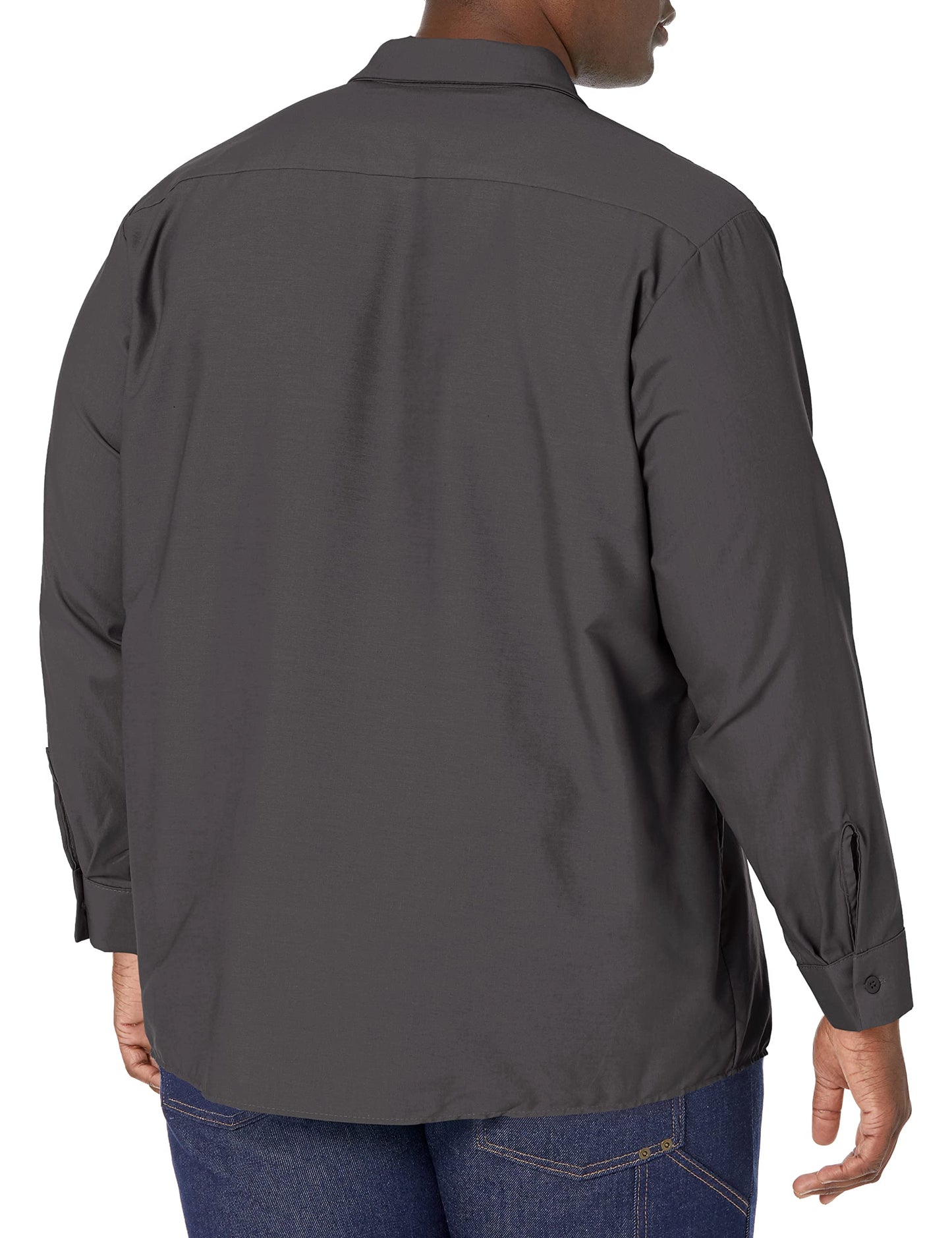 Red Kap Men's Size Industrial Work Shirt, Regular Fit, Long Sleeve, Charcoal, X-Large/Tall