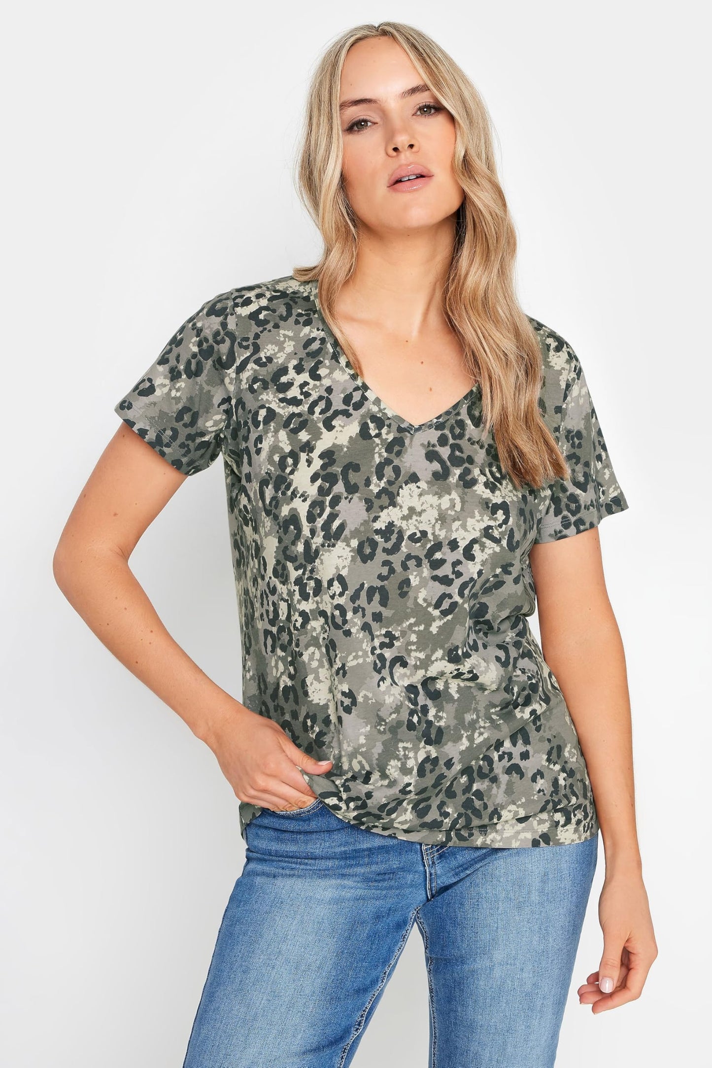 Long Tall Sally LTS Tall V-Neck Top Grey 8