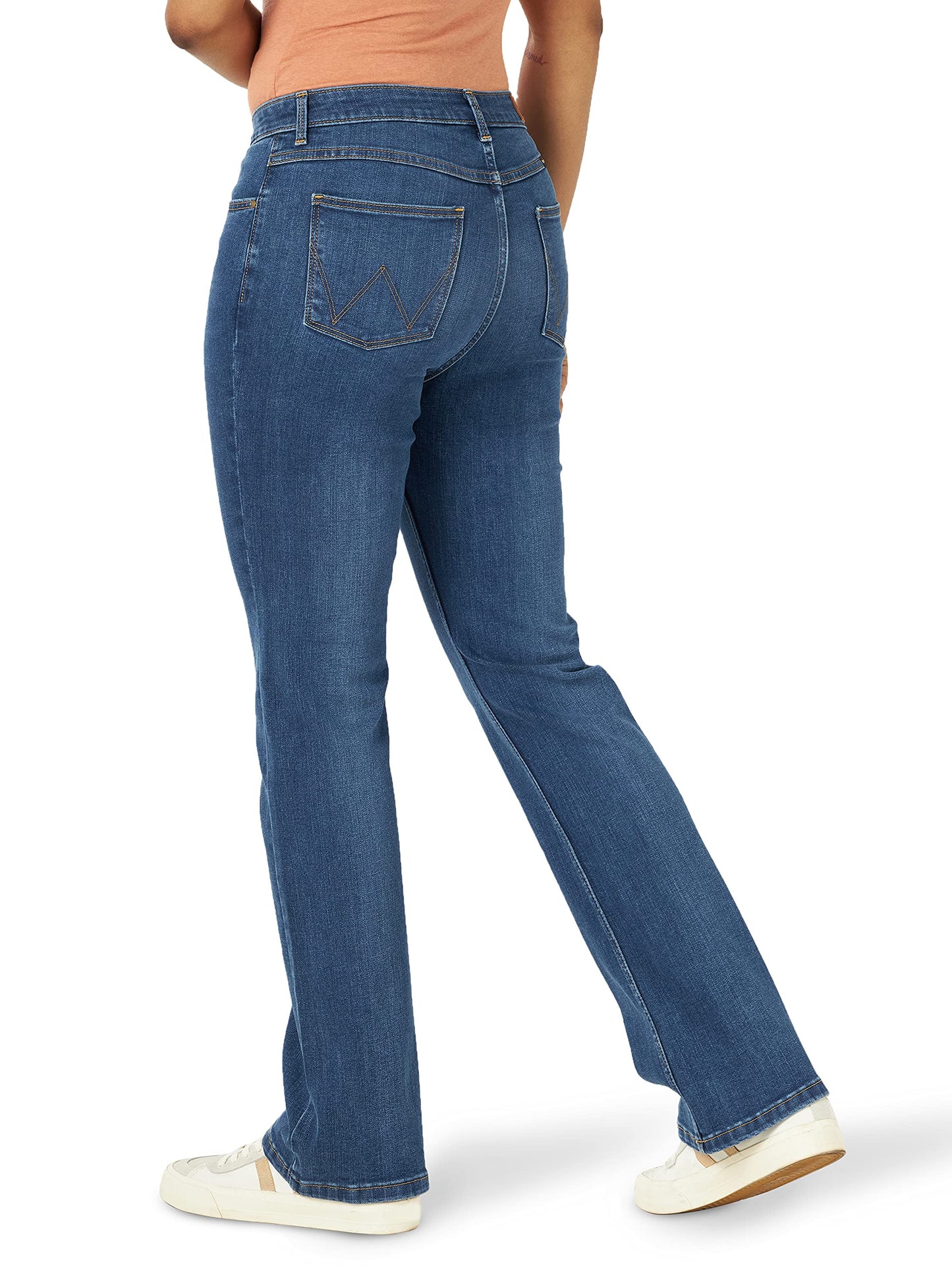 Wrangler Womens High Rise Bold Boot Jeans, Hudson, 10 1 US