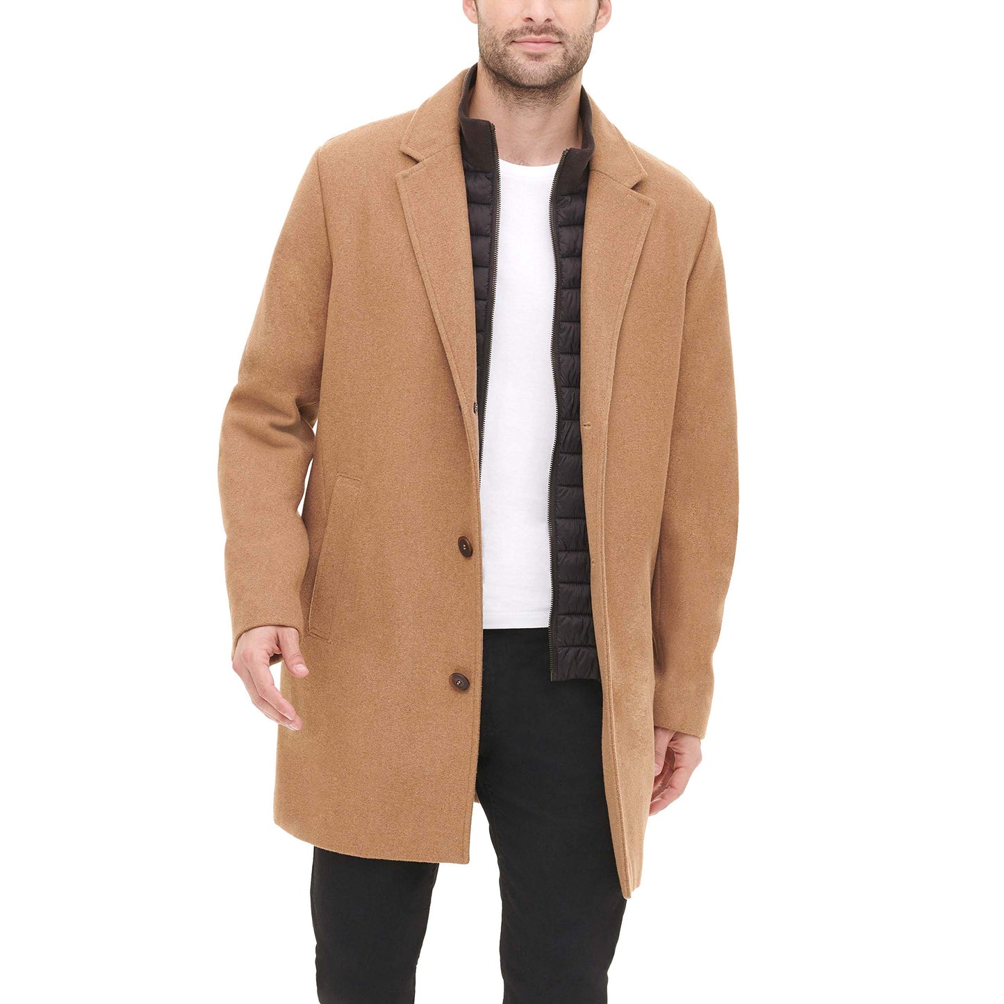 Dockers Men's Henry Wool Blend Top Coat (Regular and Big & Tall Sizes) , Camel, 3X-Large Tall