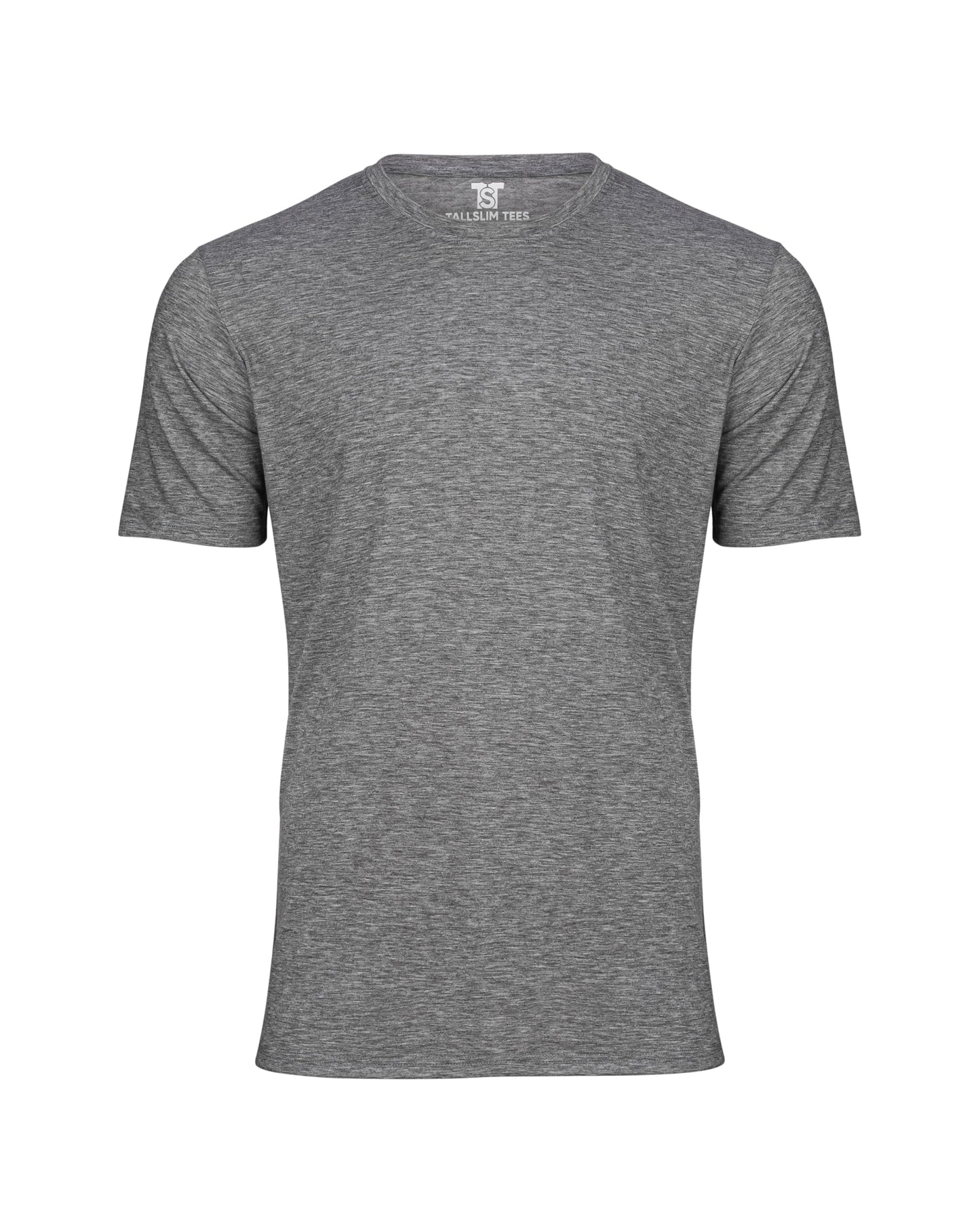 TallSlim Men's Tall Slim-Fit Short Sleeve Crewneck T-Shirt - Extra Long, Slim Fit, Preshrunk Easy Care, Light Grey, Medium