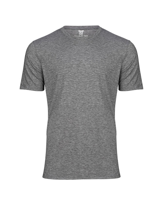 TallSlim Men's Tall Slim-Fit Short Sleeve Crewneck T-Shirt - Extra Long, Slim Fit, Preshrunk Easy Care, Light Grey, Medium