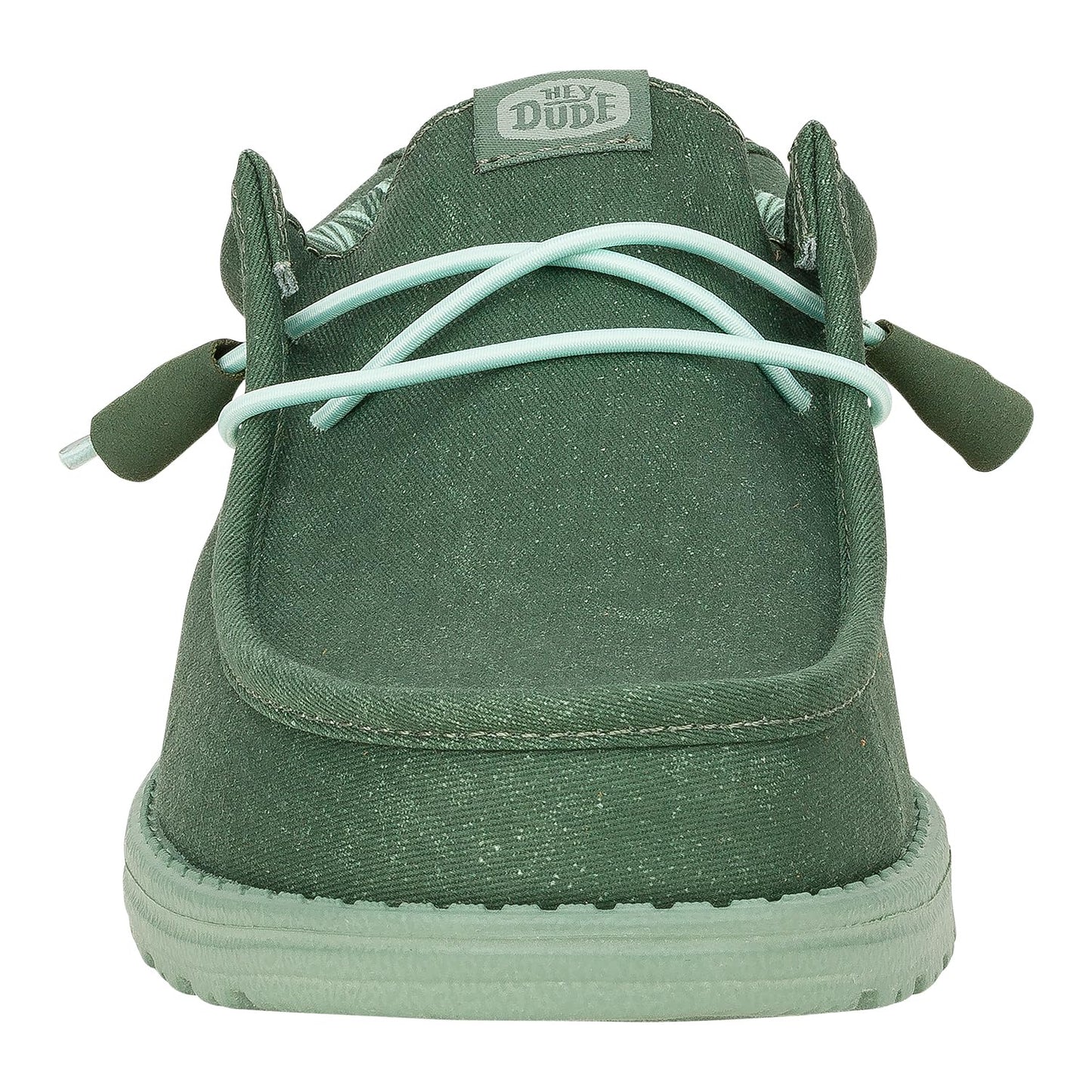 HEYDUDE Wally Stretch Canvas Duck Green/Iceberg Green Size 14, Men’s Shoes, Men's Slip-on Loafers, Comfortable & Light-Weight