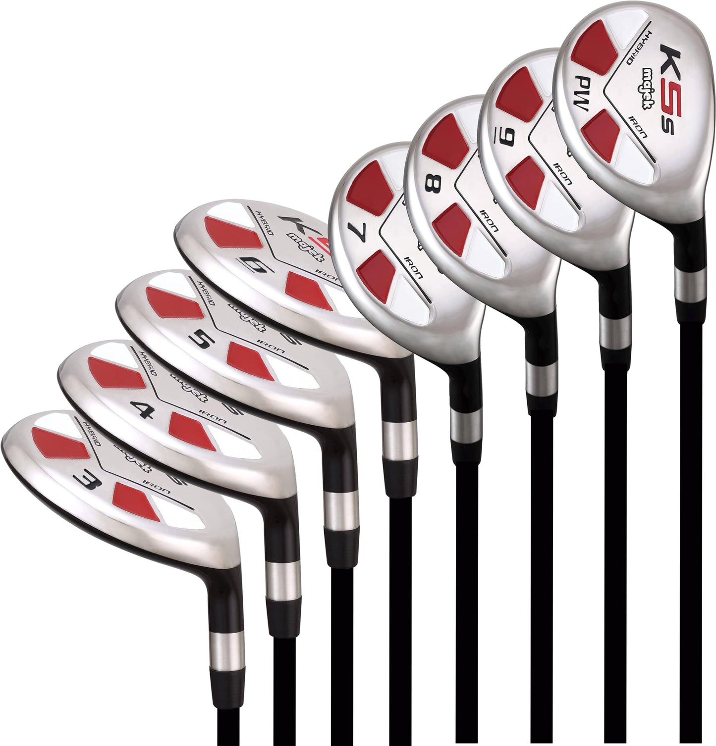 Big Tall Golf Hybrids All True Hybrid XL Majek +2" Longer Than Standard Length (Plus 2 Inches Longer) Complete Full Set Includes: XXL #3 4 5 6 7 8 9 PW Senior Flex Right Handed Extra Long Utility Club