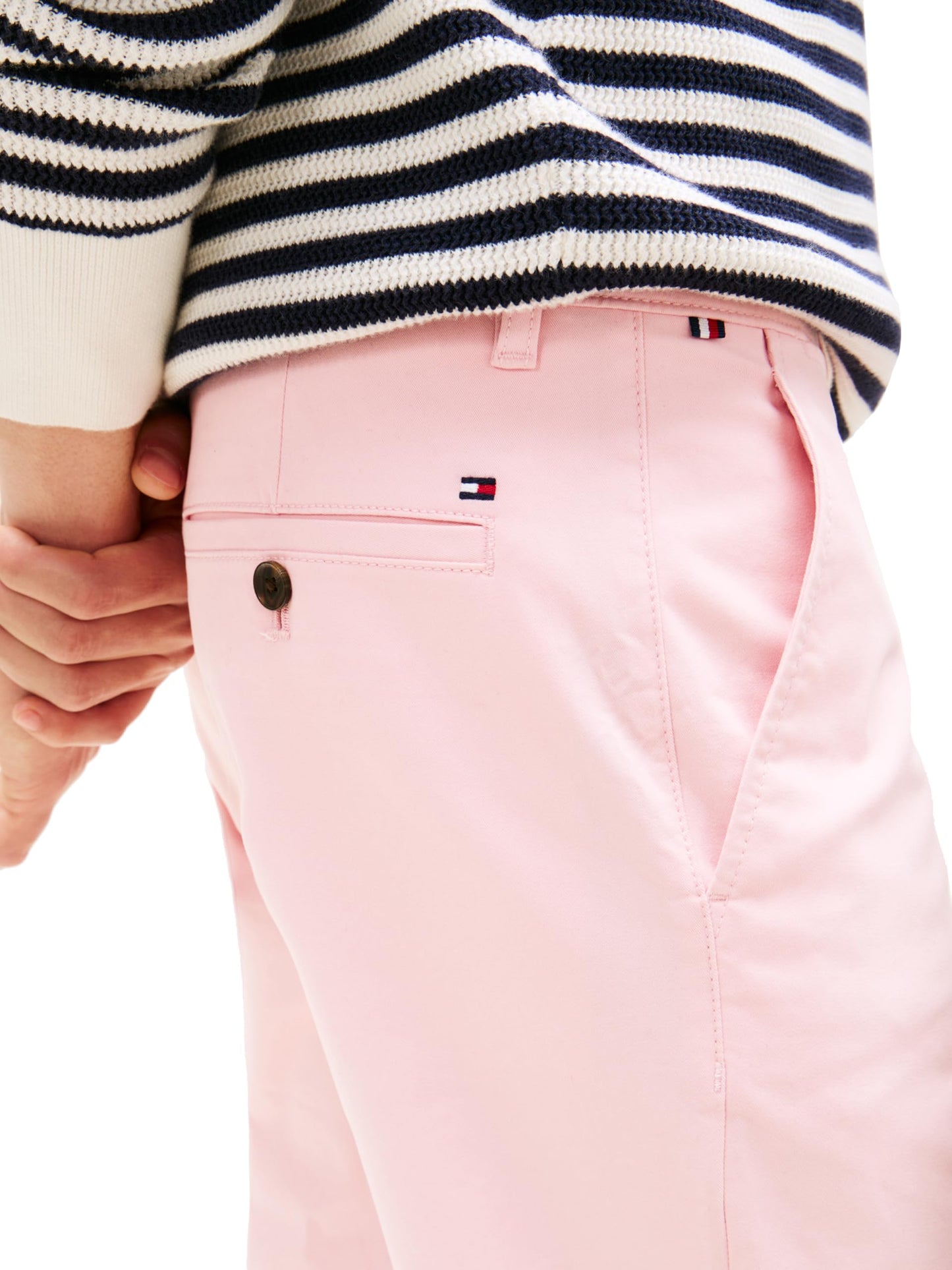 Tommy Hilfiger Men's Chino Pants Stretch Slim-Fit, Pink Shade 38x36