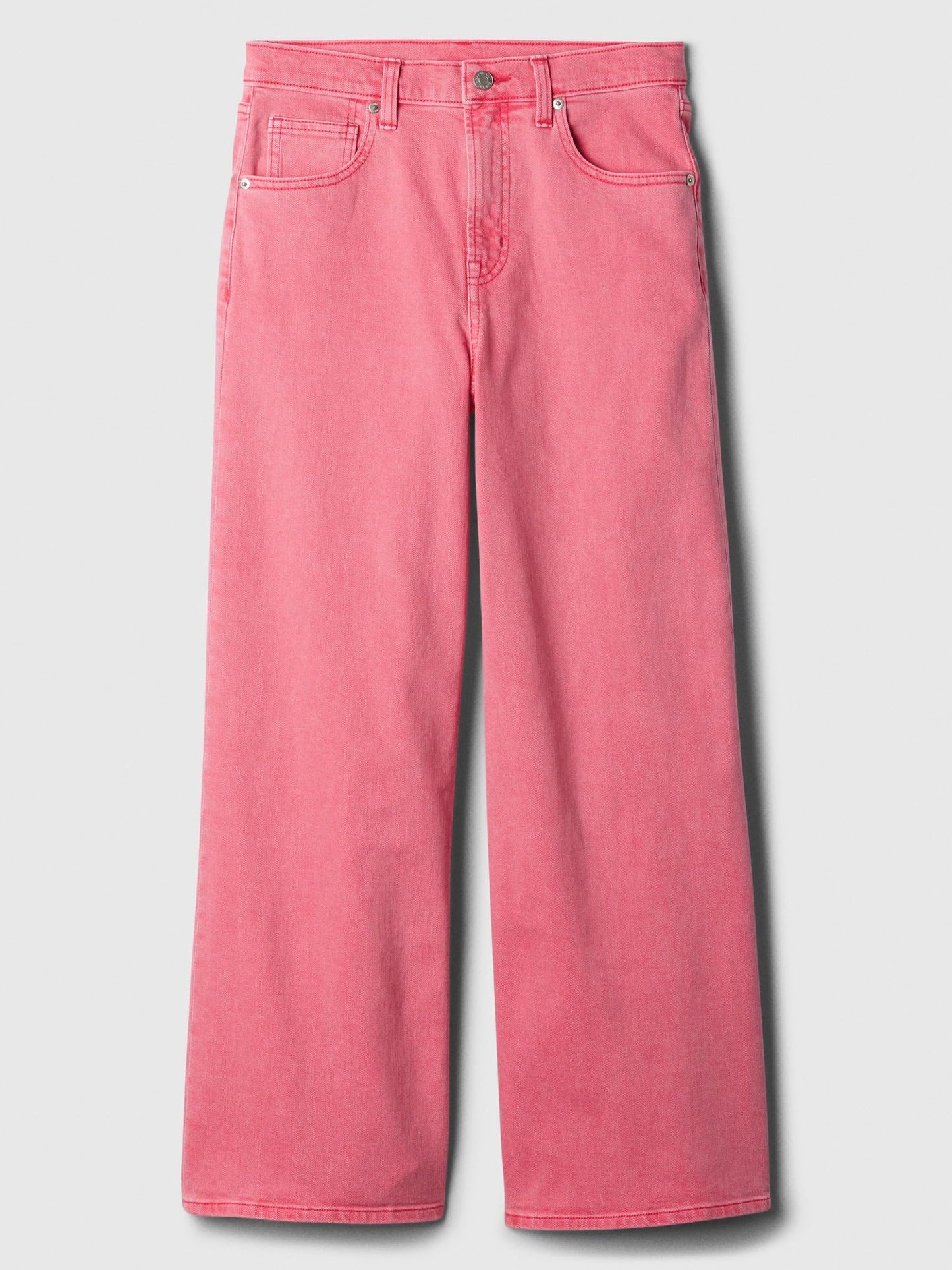 GAP Womens High Rise Wide Leg Jeans Candy Coral 31
