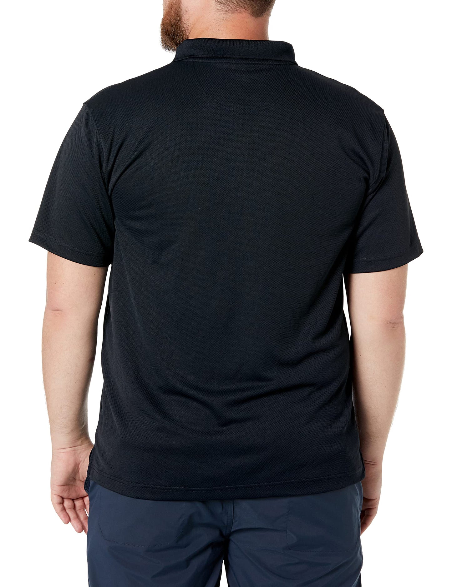 Columbia Men's Big & Tall Utilizer Short Sleeve Wicking Polo with UV Protection, Black, Large Tall