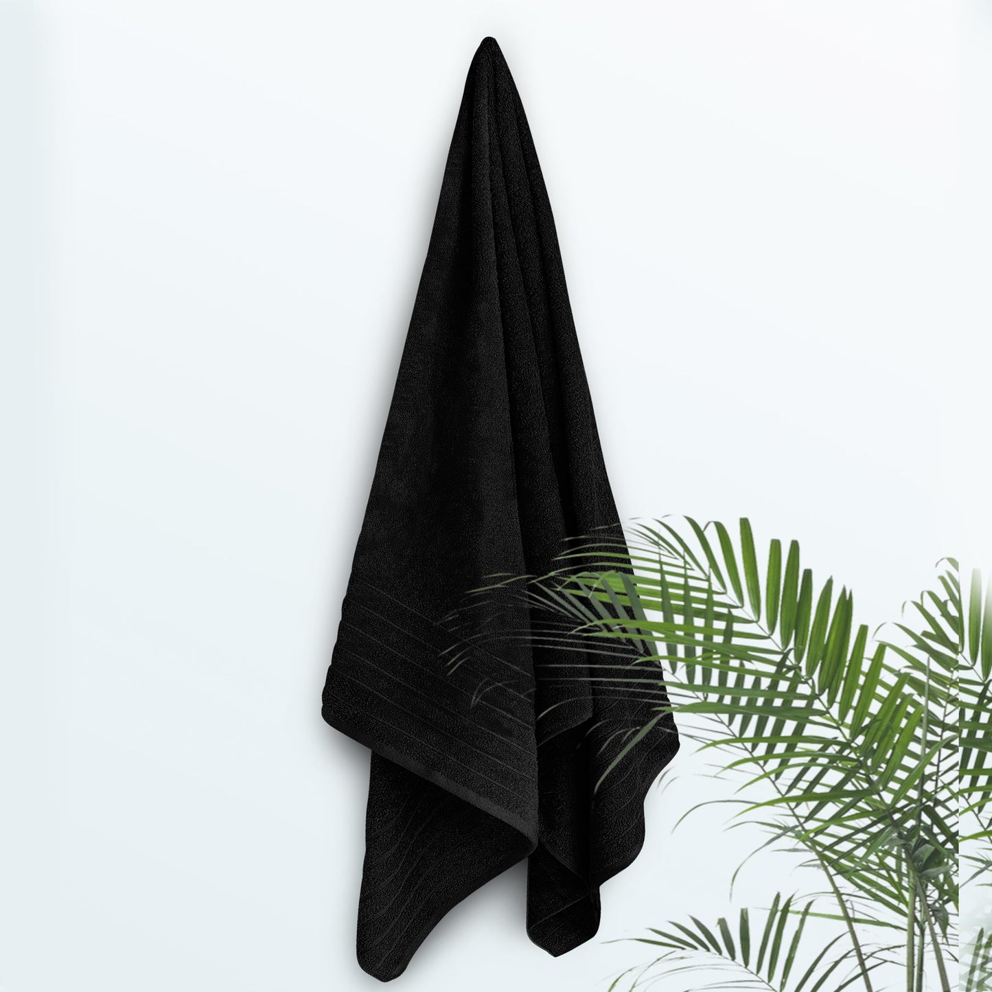 Tens Towels Pack of 1 Jumbo Bath Sheet 40 x 80 Inches, Extra Large & Light Weight, Quicker to Dry, 100% Cotton, Super Soft & Absorbent, Perfect to Wrap Yourself in, Black