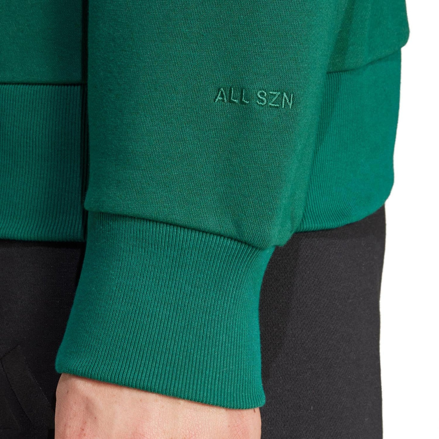 adidas Men's Tall Size All SZN Fleece Quarter-Zip Crewneck Swearshirt, Collegiate Green
