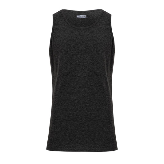 Men's Tall Slim-Fit Orginal Tank Top Shirt, Soft Polyester Blend Long Tee (Tall, X-Large, Dark Gray)