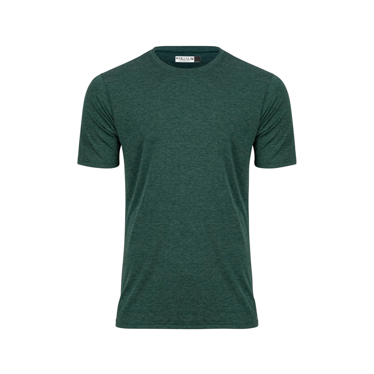 TallSlim Men's Tall Slim-Fit Short Sleeve Crewneck T-Shirt - Extra Long, Slim Fit, Preshrunk Easy Care, Dark Green, Medium