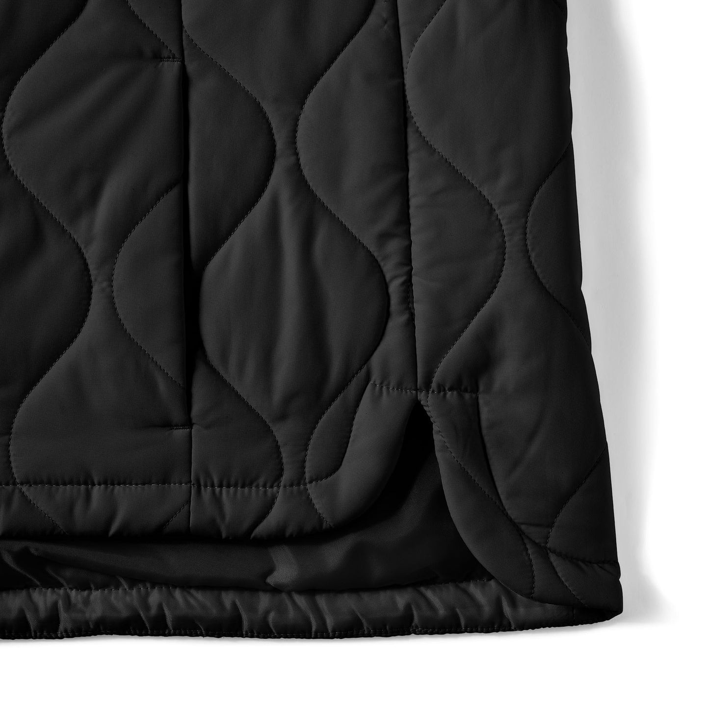 Lands' End Womens FeatherFree Onion Quilted Insulated Vest Black Tall Small
