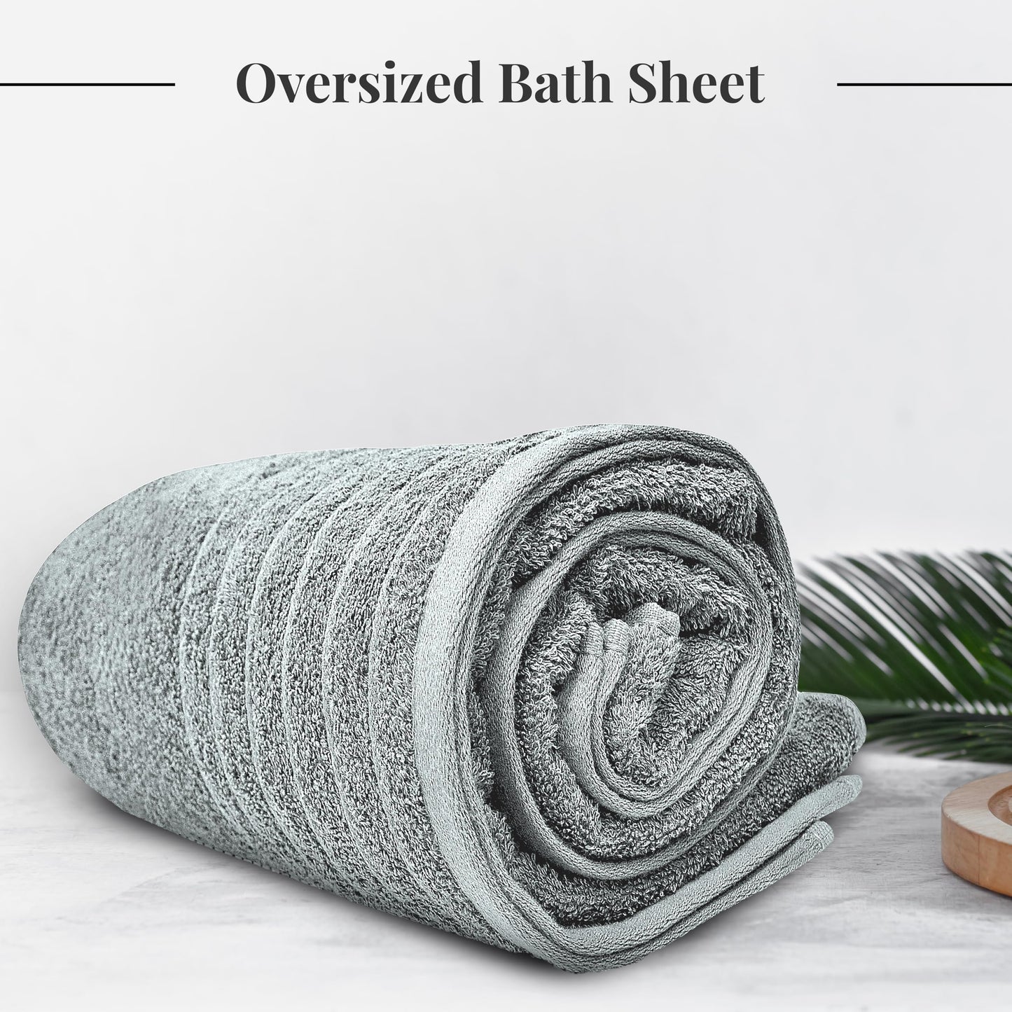 Tens Towels Pack of 1 Jumbo Bath Sheet 40 x 80 Inches, Extra Large & Light Weight, Quicker to Dry, 100% Cotton, Super Soft & Absorbent, Perfect to Wrap Yourself in, Cool Grey