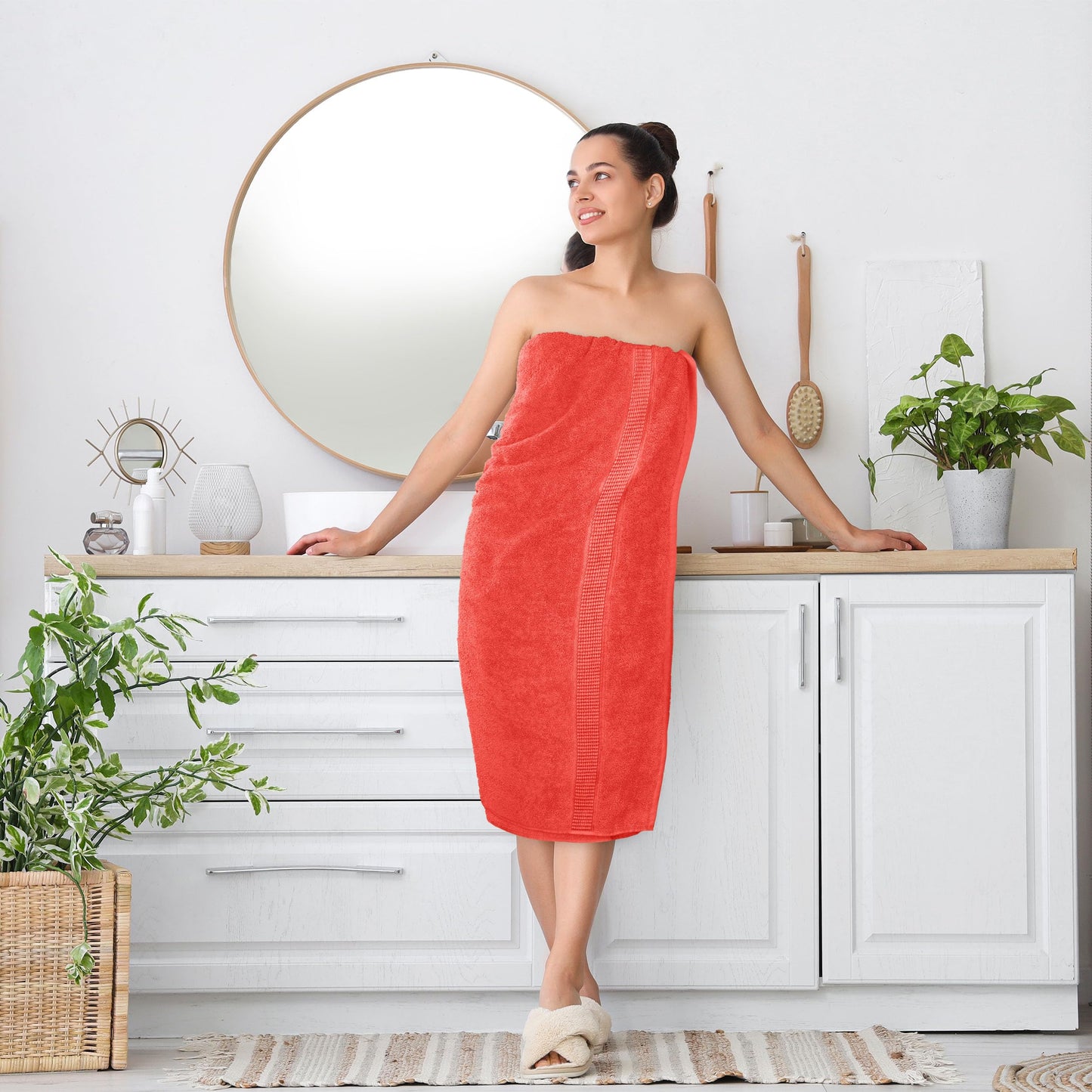 Utopia Towels Luxurious Jumbo Bath Sheet 2 Piece, 600 GSM, 35 by 70 Inches, 100% Ring Spun Cotton, Highly Absorbent and Quick Dry Extra Large Bath Towel, Super Soft Towel, Coral