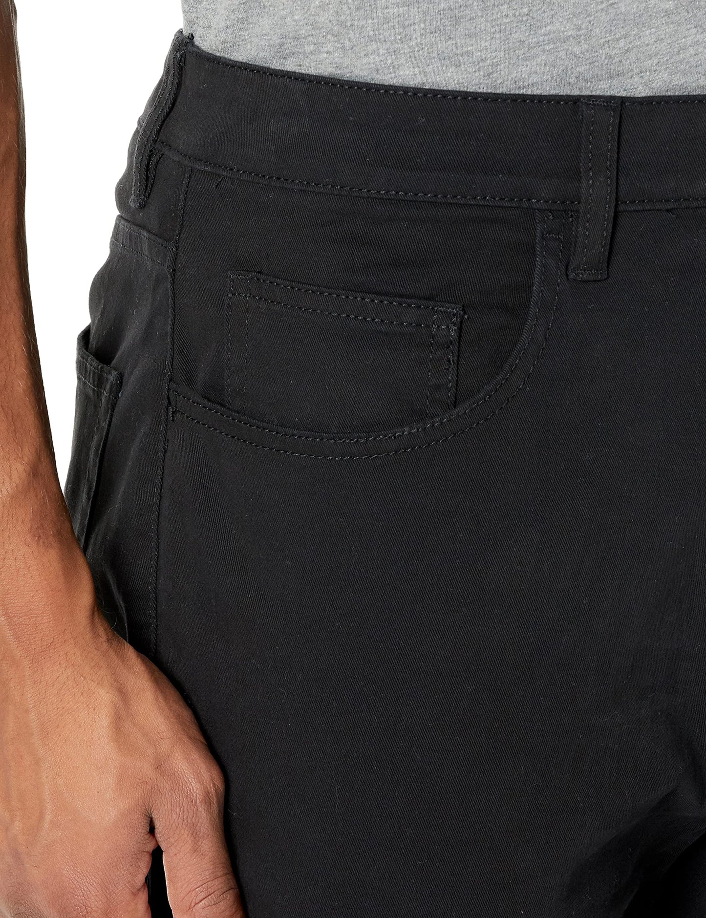 Amazon Essentials Men's Chinos, Athletic Fit, Work Pants, 5-Pocket, Comfort Stretch, Black, 32W x 36L