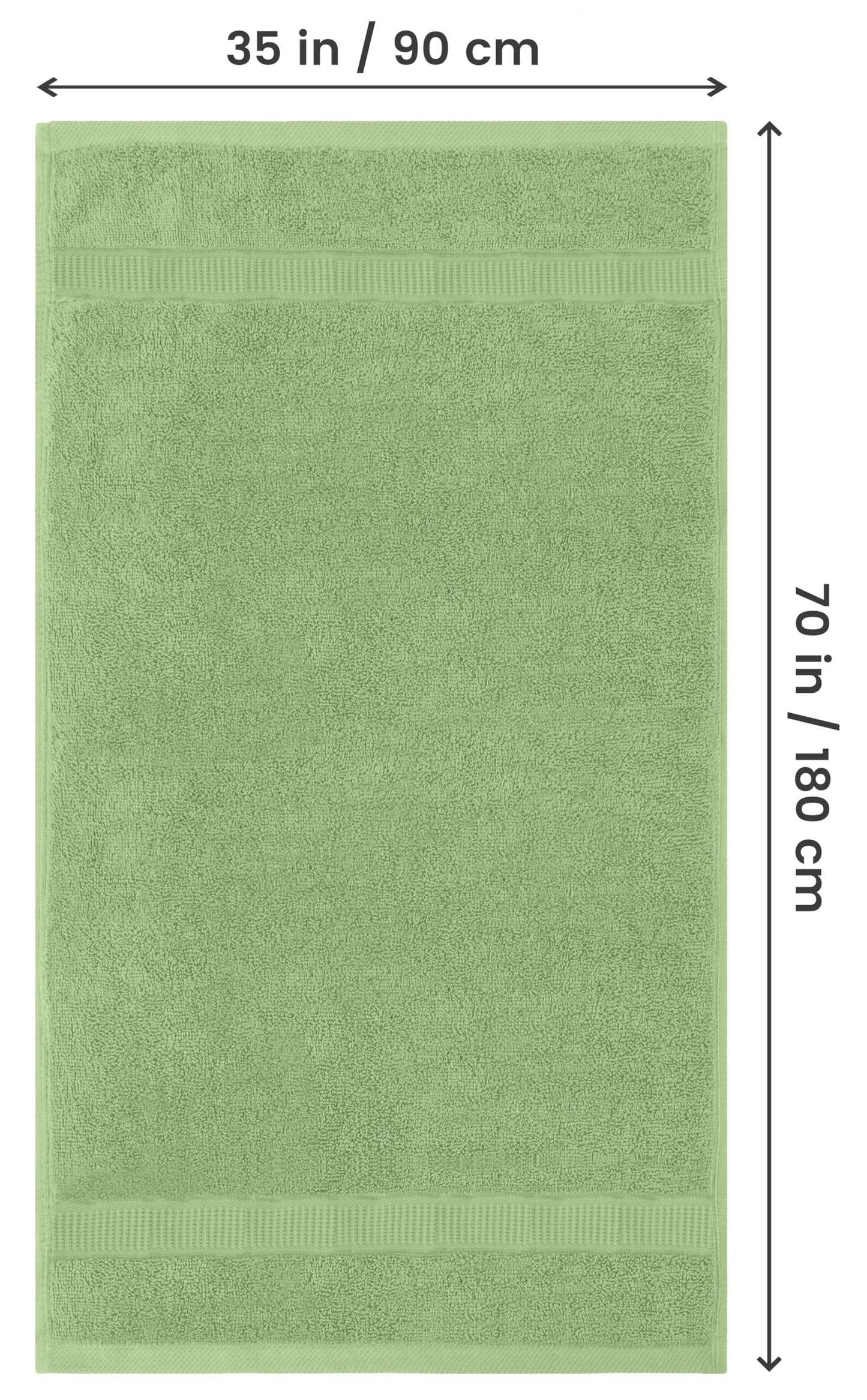 Utopia Towels Luxurious Jumbo Bath Sheet 2 Piece, 600 GSM, 35 by 70 Inches, 100% Ring Spun Cotton, Highly Absorbent and Quick Dry Extra Large Bath Towel, Super Soft Towel, Sage Green