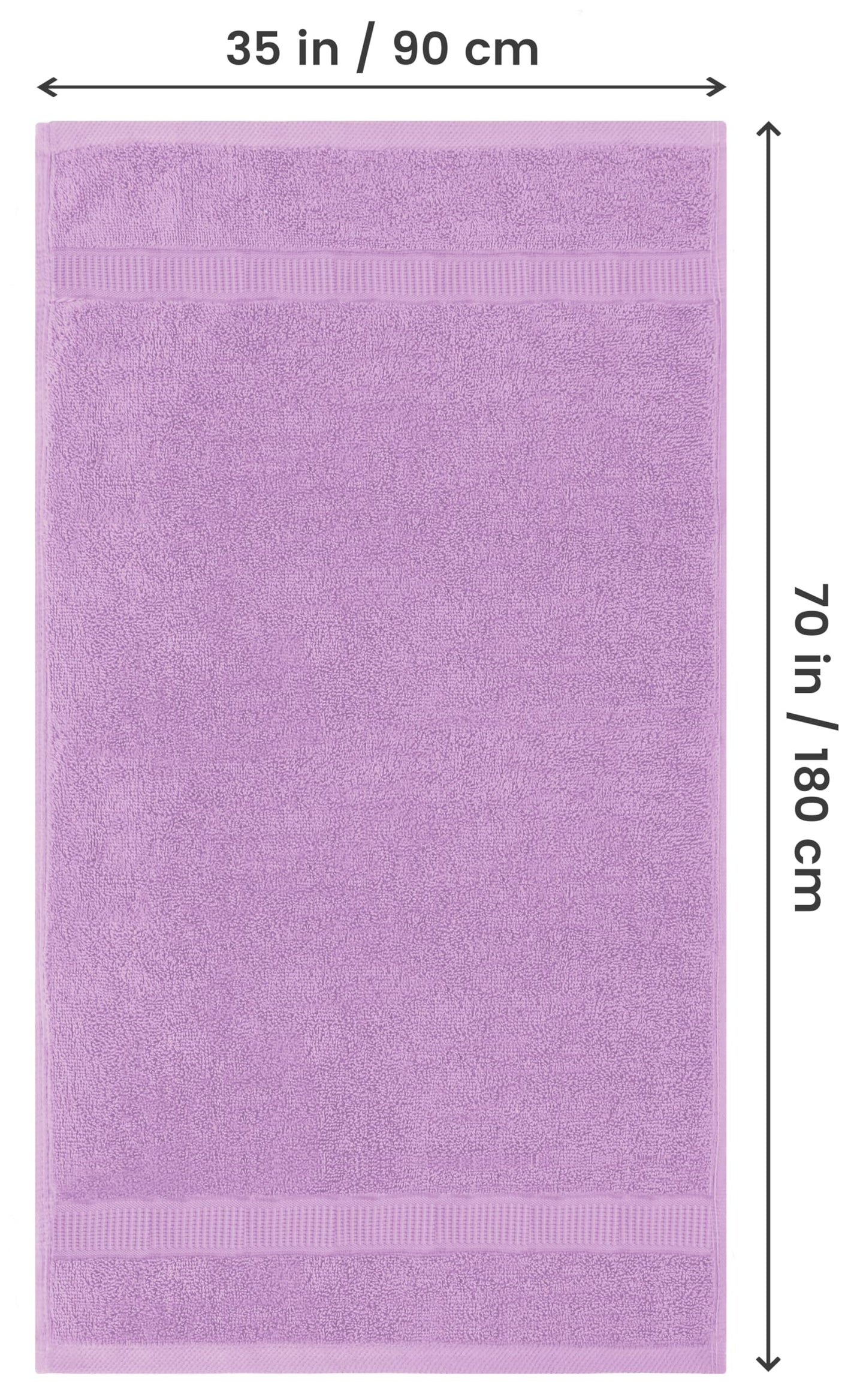 Utopia Towels Luxurious Jumbo Bath Sheet 2 Piece, 600 GSM, 35 by 70 Inches, 100% Ring Spun Cotton, Highly Absorbent and Quick Dry Extra Large Bath Towel, Super Soft Towel, Lavender