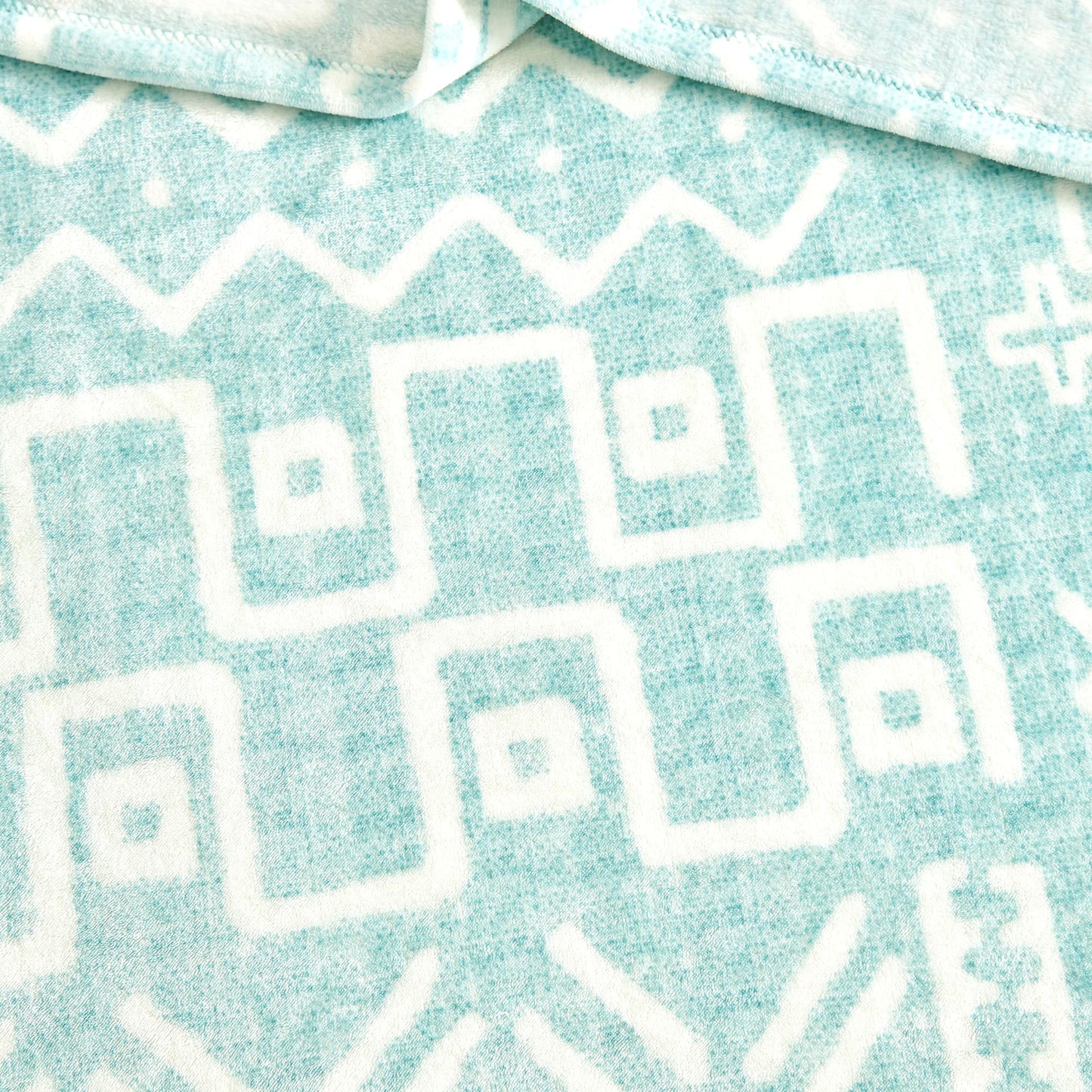 Serenhom Soft Cozy 120x120 Inches Seamless Oversized King Fleece Blanket, Giant 10'x10' California King Blanket Extra-Large Flannel Blankets for Bed, Sofa, Couch, Travel, Symbol Light Blue