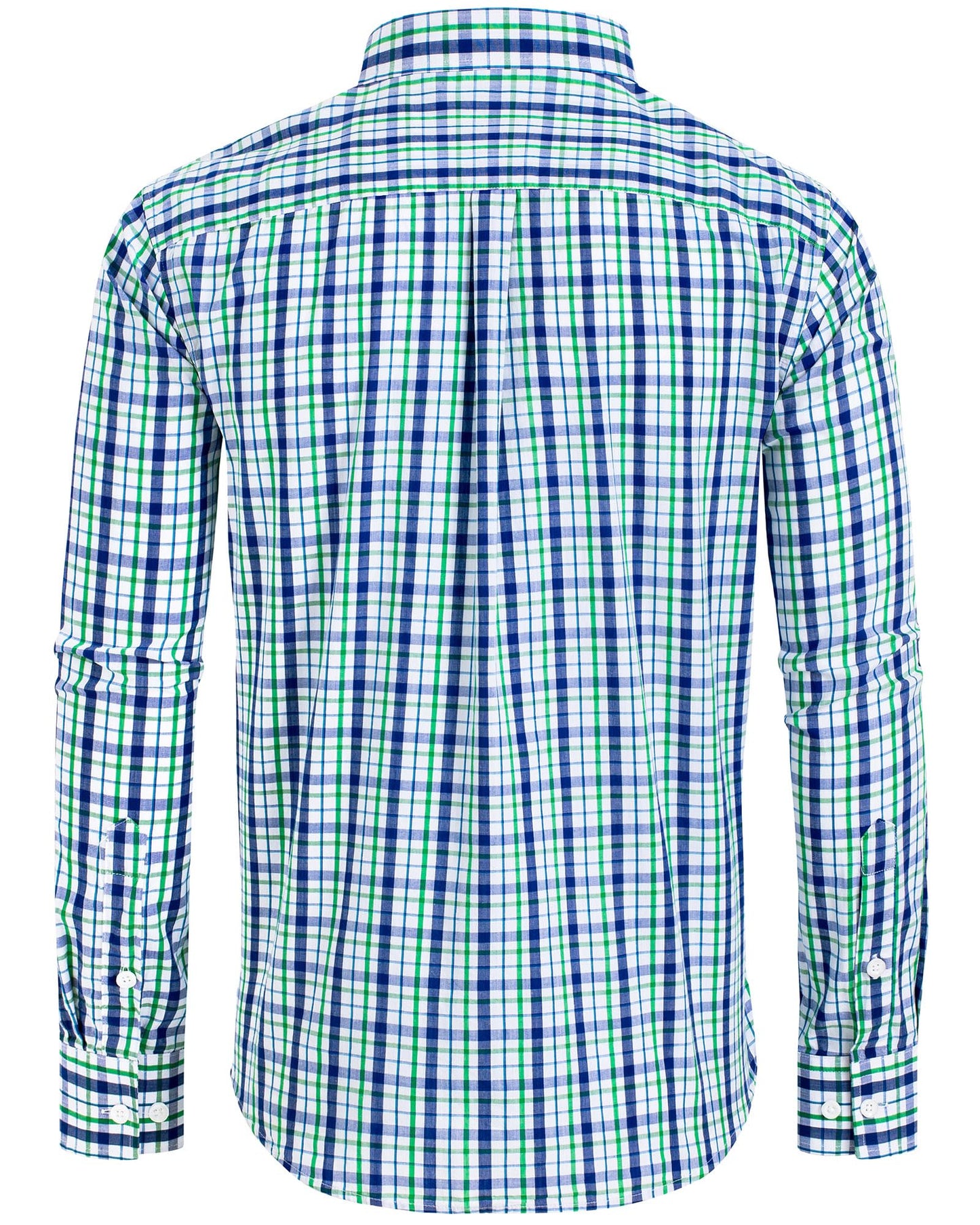 Alimens & Gentle Men's Plaid Button Down Shirts Cotton Long Sleeve Dress Shirts Regular Fit Gingham Shirts