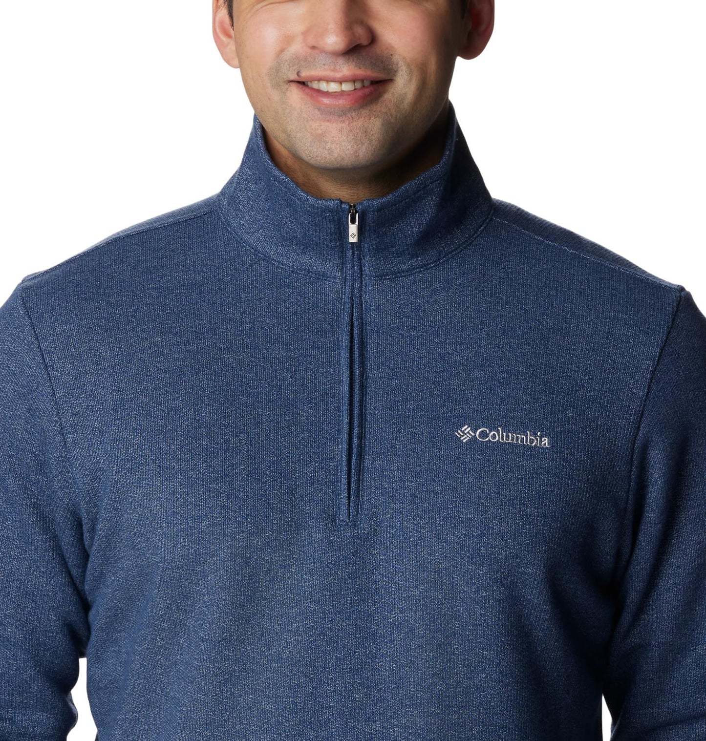 Columbia Men's Great Hart Mountain III Half Zip, Dark Mountain Heather, 4X Tall