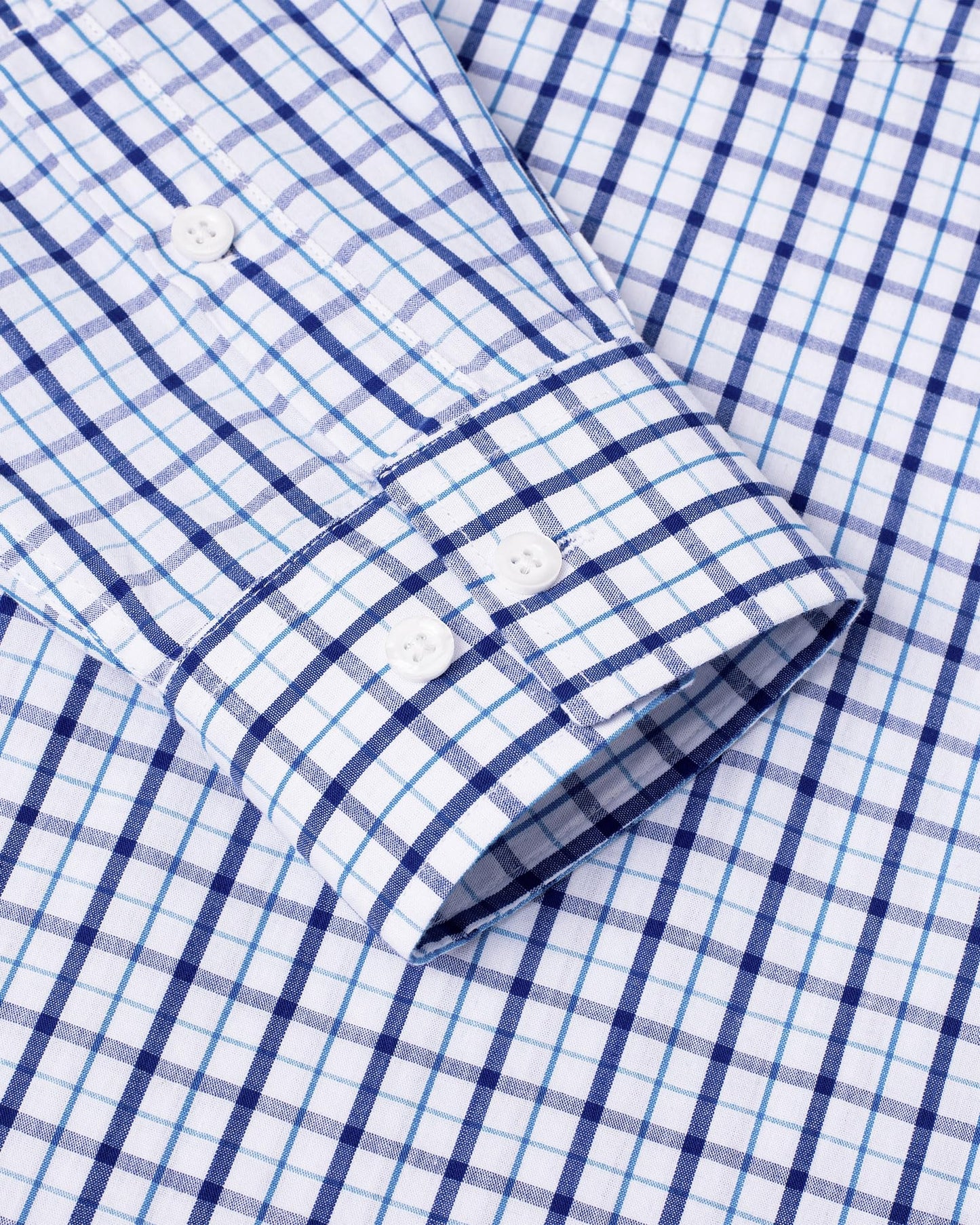 Alimens & Gentle Men's Plaid Button Down Shirts Cotton Long Sleeve Dress Shirts Regular Fit Gingham Shirts