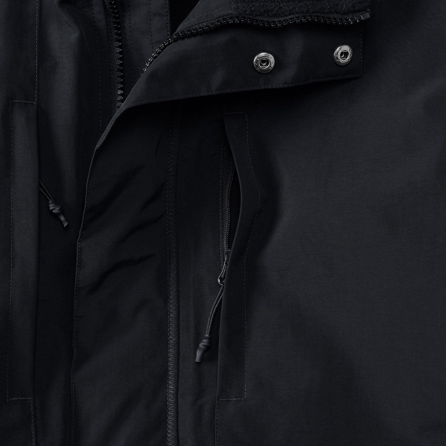 Lands' End Mens Squall Stadium Coat Black Tall Large