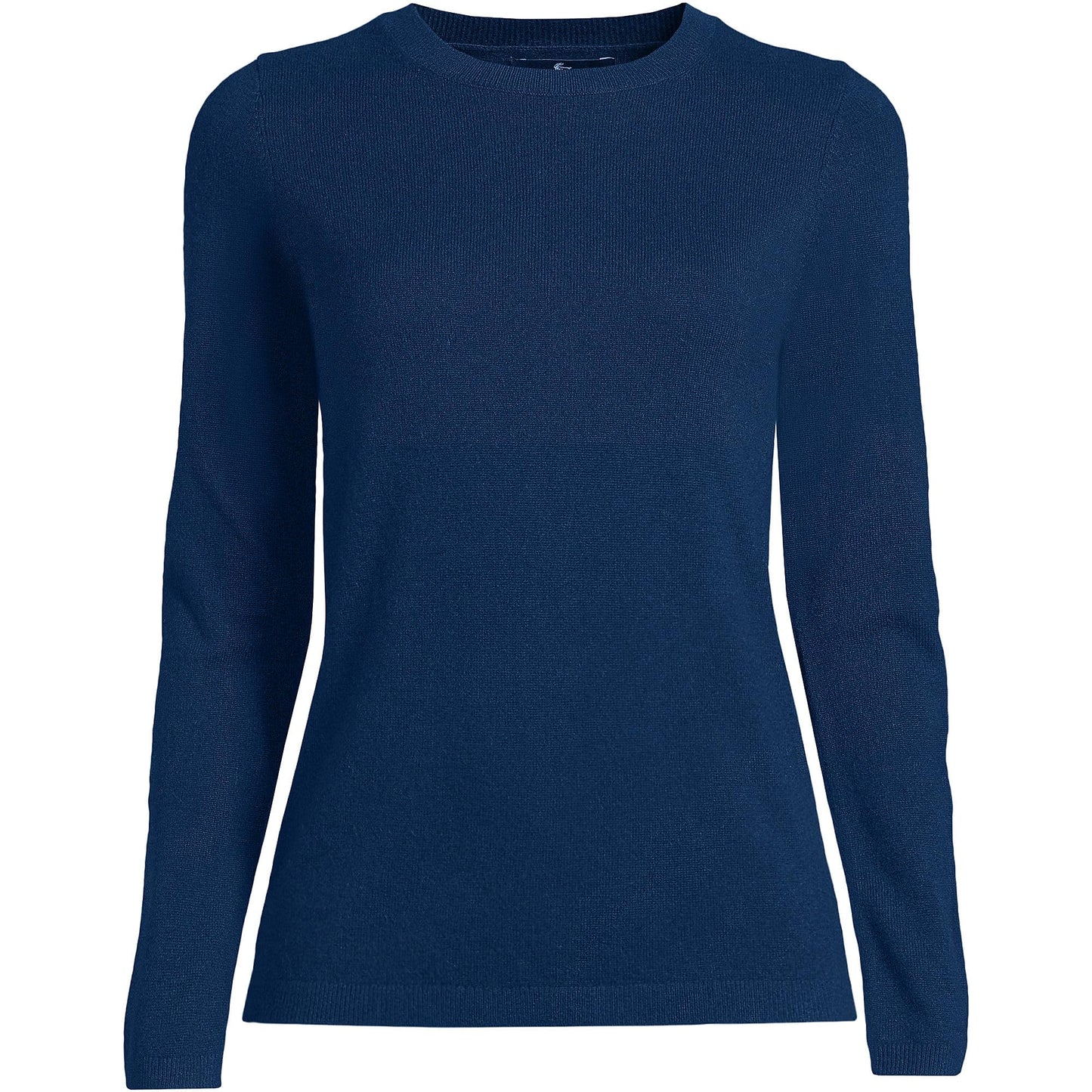 Lands' End Womens Cashmere Sweater Deep Sea Navy Tall Medium