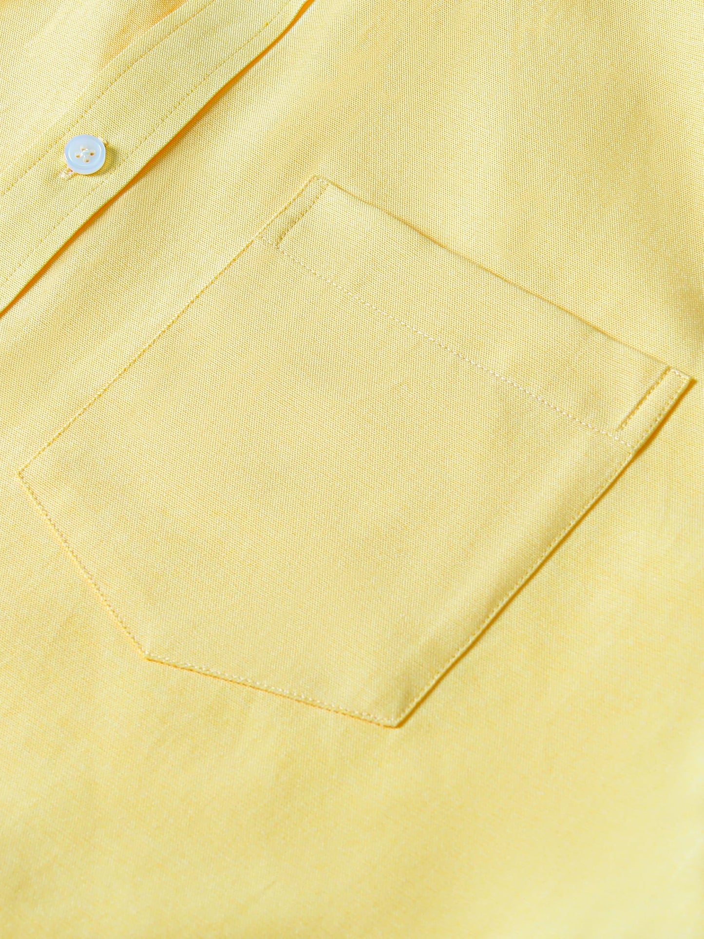 GIANZEN Light Pastel Yellow Dress Shirt Mens Button Up Shirts for Men Men's Casual Button-Down Long Sleeve Oxford Down Light Yellow Size XL Tall