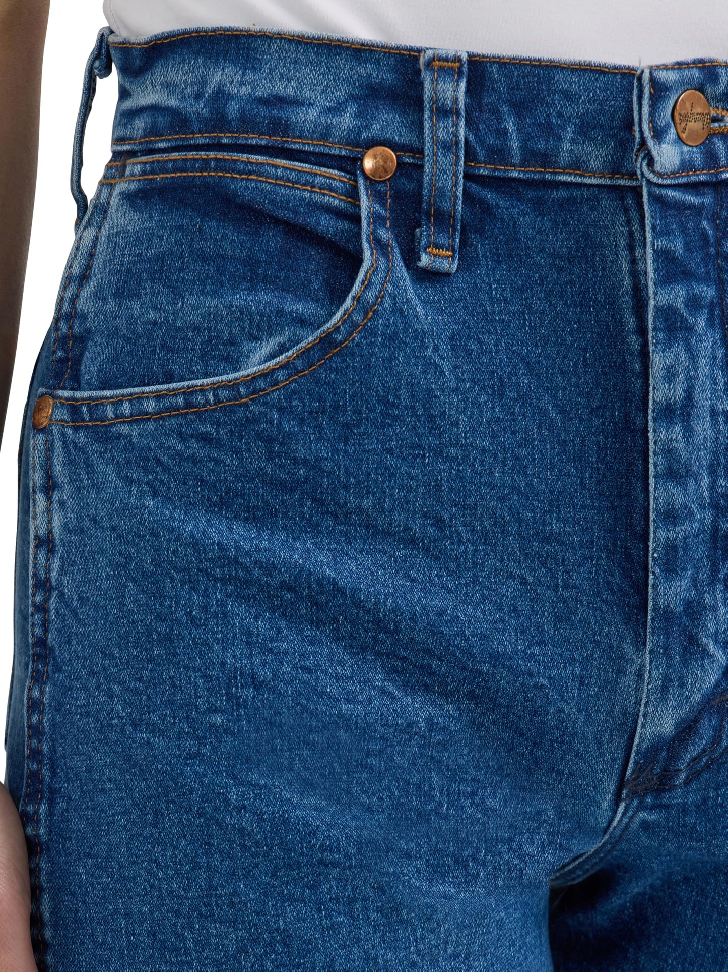 Wrangler Women's Cowboy Cut High Rise Slim Fit Tapered Leg Jean, Stonewash, 11-34