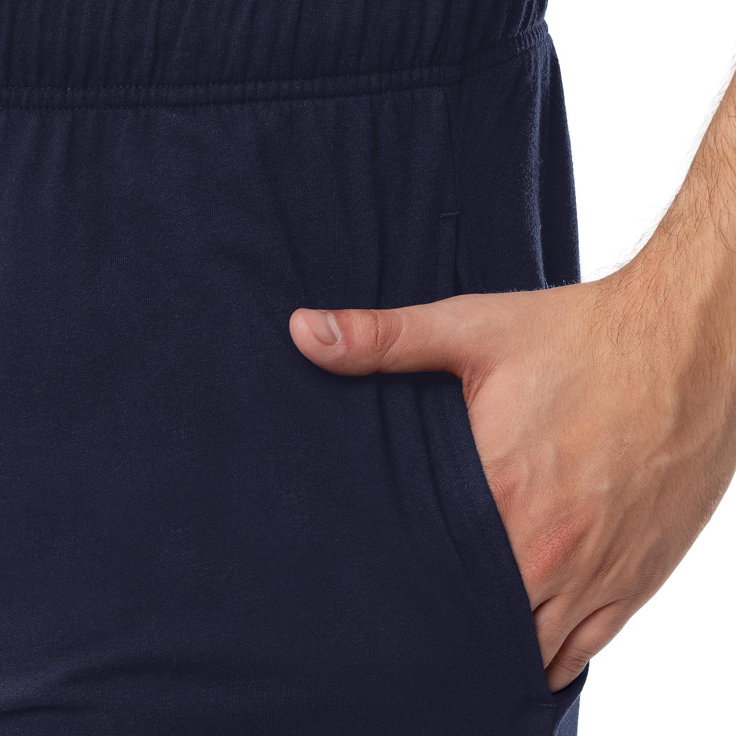 IZOD Men's Jersey Knit Sleep Pant, Navy, X-Large Tall