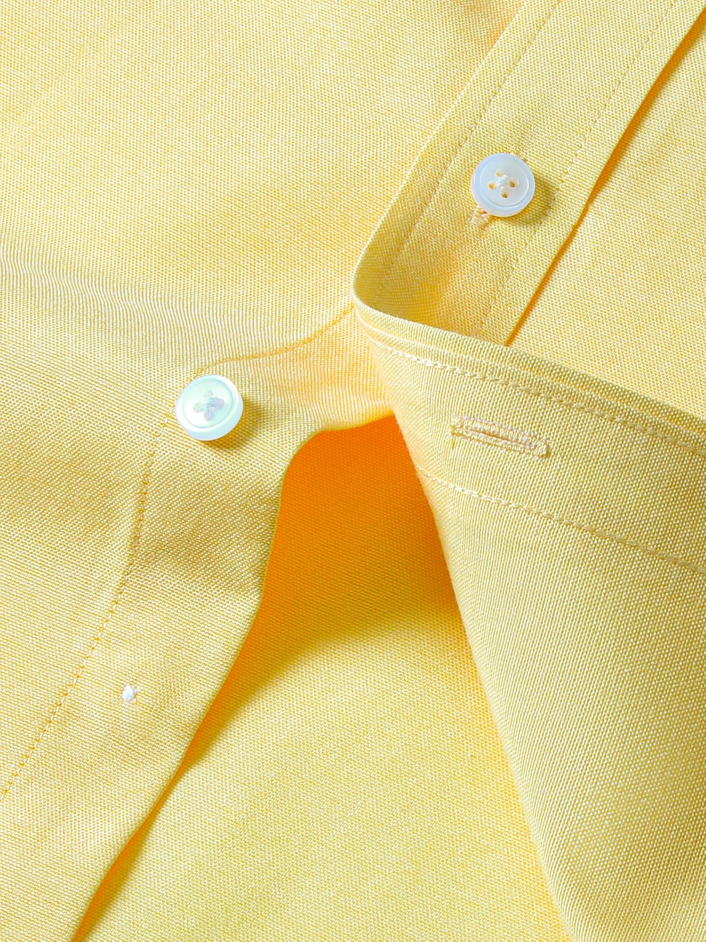 GIANZEN Light Pastel Yellow Shirt Mens Button Down Men Oxford Shirts for Dress Up Long Sleeve Casual Collared Untucked Collar Light Yellow Size L Tall