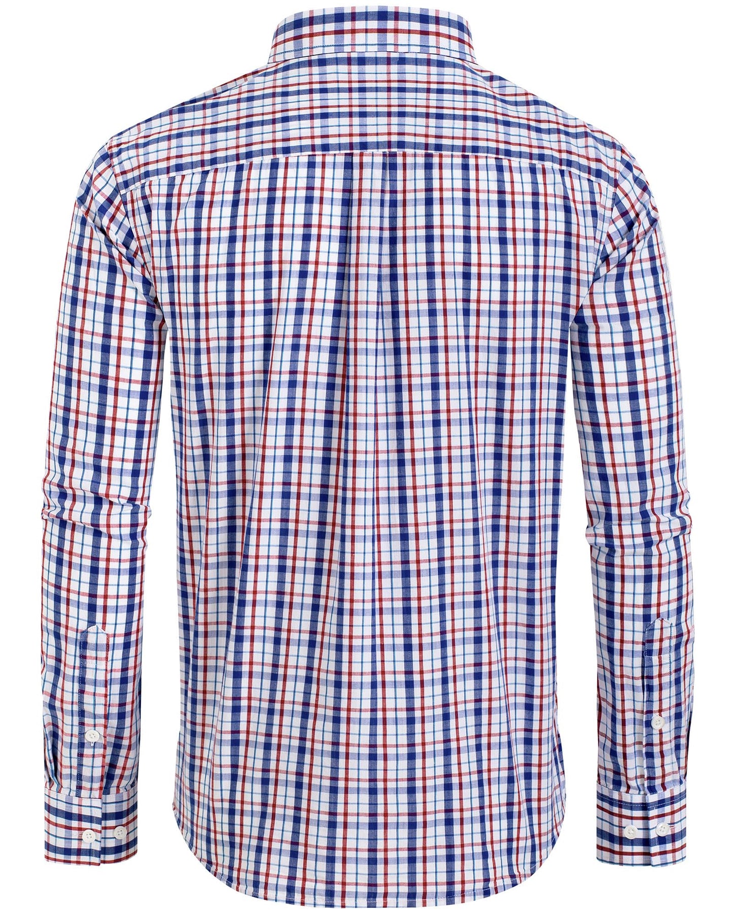 Alimens & Gentle Men's Plaid Button Down Shirts Cotton Long Sleeve Dress Shirts Regular Fit Gingham Shirts