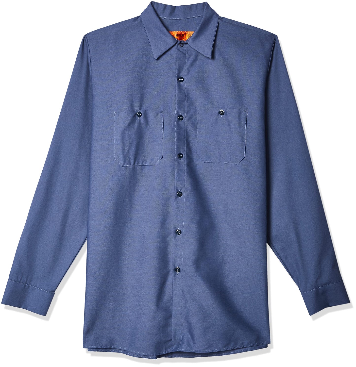 Mens Ls Post Blue Poplin Work Shirt,XL,XTall