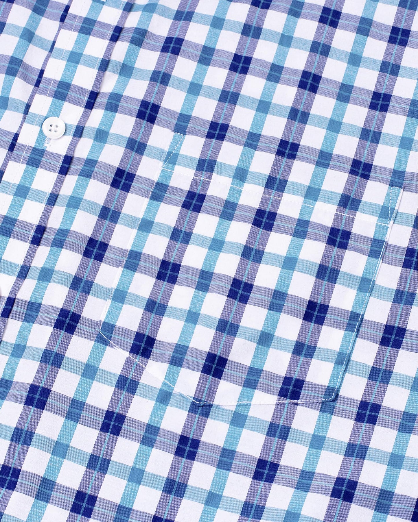 Alimens & Gentle Men's Long Sleeve Button Down Shirts Cotton Plaid Dress Shirts Regular Fit Casual Poplin Shirts Blue Navy