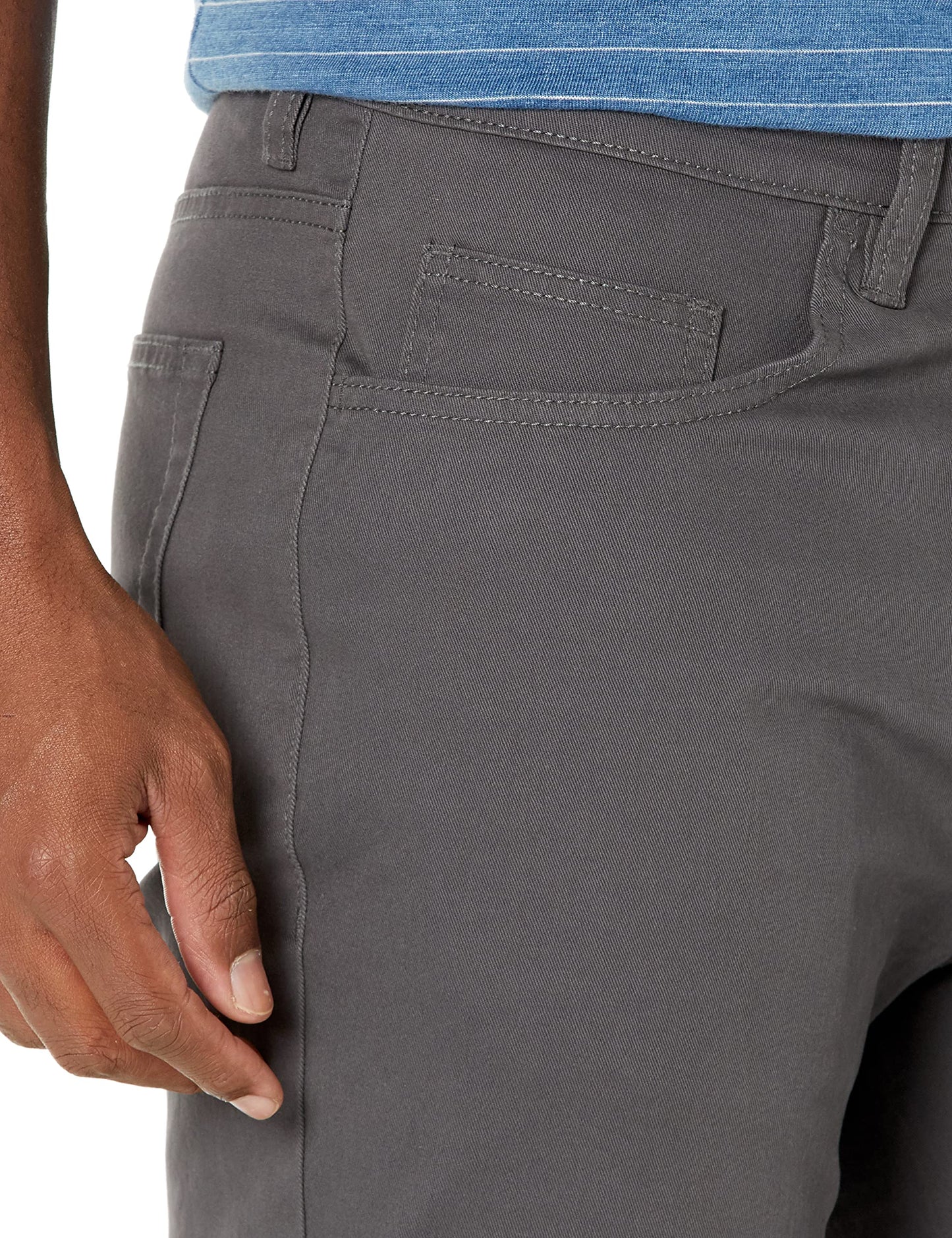 Amazon Essentials Men's Chinos, Athletic Fit, Work Pants, 5-Pocket, Comfort Stretch, Grey, 42W x 36L
