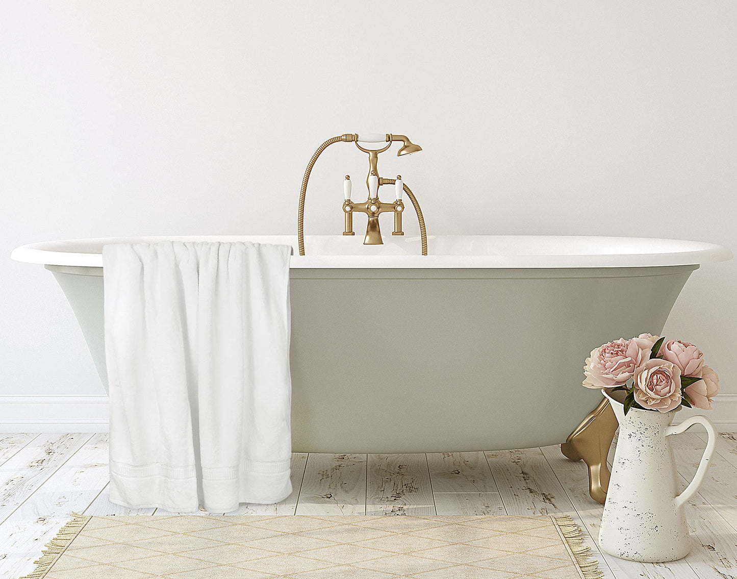 Utopia Towels Luxurious Jumbo Bath Sheet 2 Piece, 600 GSM, 35 by 70 Inches, 100% Ring Spun Cotton, Highly Absorbent and Quick Dry Extra Large Bath Towel, Super Soft Towel, White