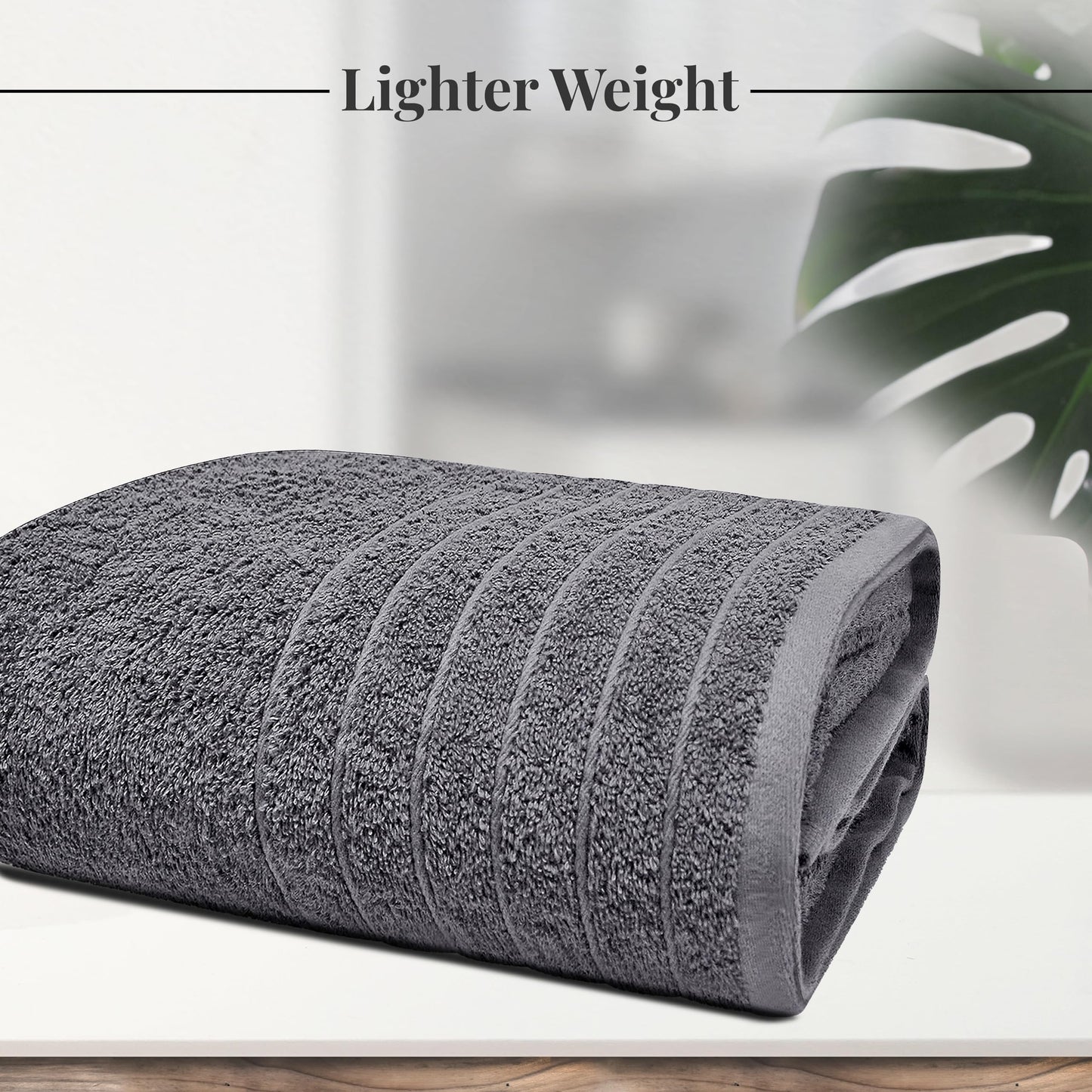 Tens Towels Pack of 1 Jumbo Bath Sheet 40 x 80 Inches, Extra Large & Light Weight, Quicker to Dry, 100% Cotton, Super Soft & Absorbent, Perfect to Wrap Yourself in, Dark Grey