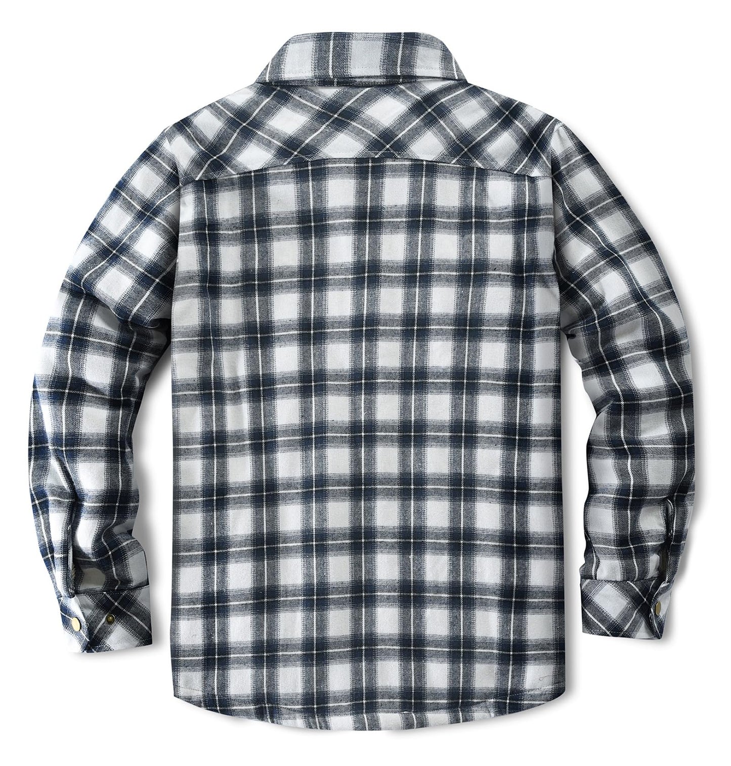 Puwasa Men's Lightweight Cotton Jacket Fleece Lined Flannel Jacket Button Up Shirts Long Sleeve Winter Coat Blue X-Large Tall