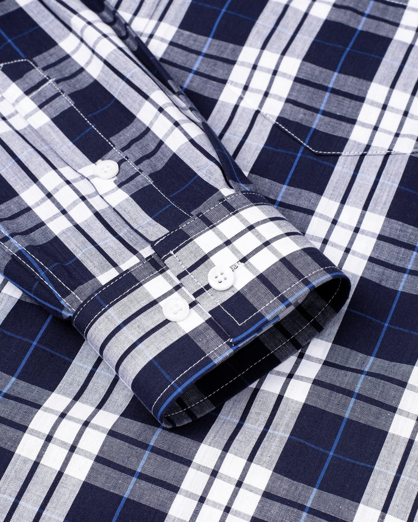 Alimens & Gentle Men's Plaid Button Down Shirts Cotton Long Sleeve Dress Shirts Regular Fit Gingham Shirts