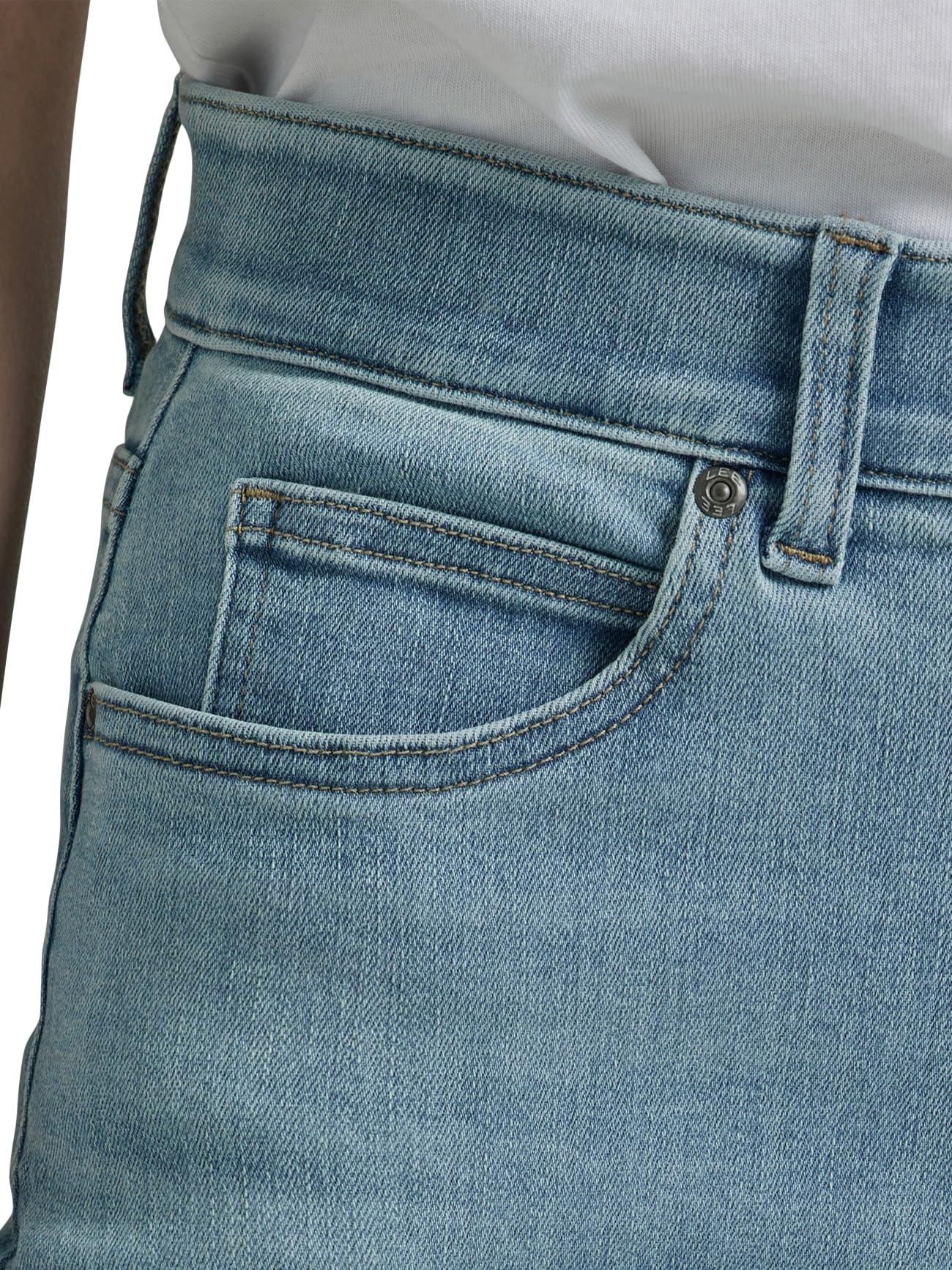 Lee Women's Ultra Lux Comfort with Flex Straight Leg Jean, Within Motion, 8 Long