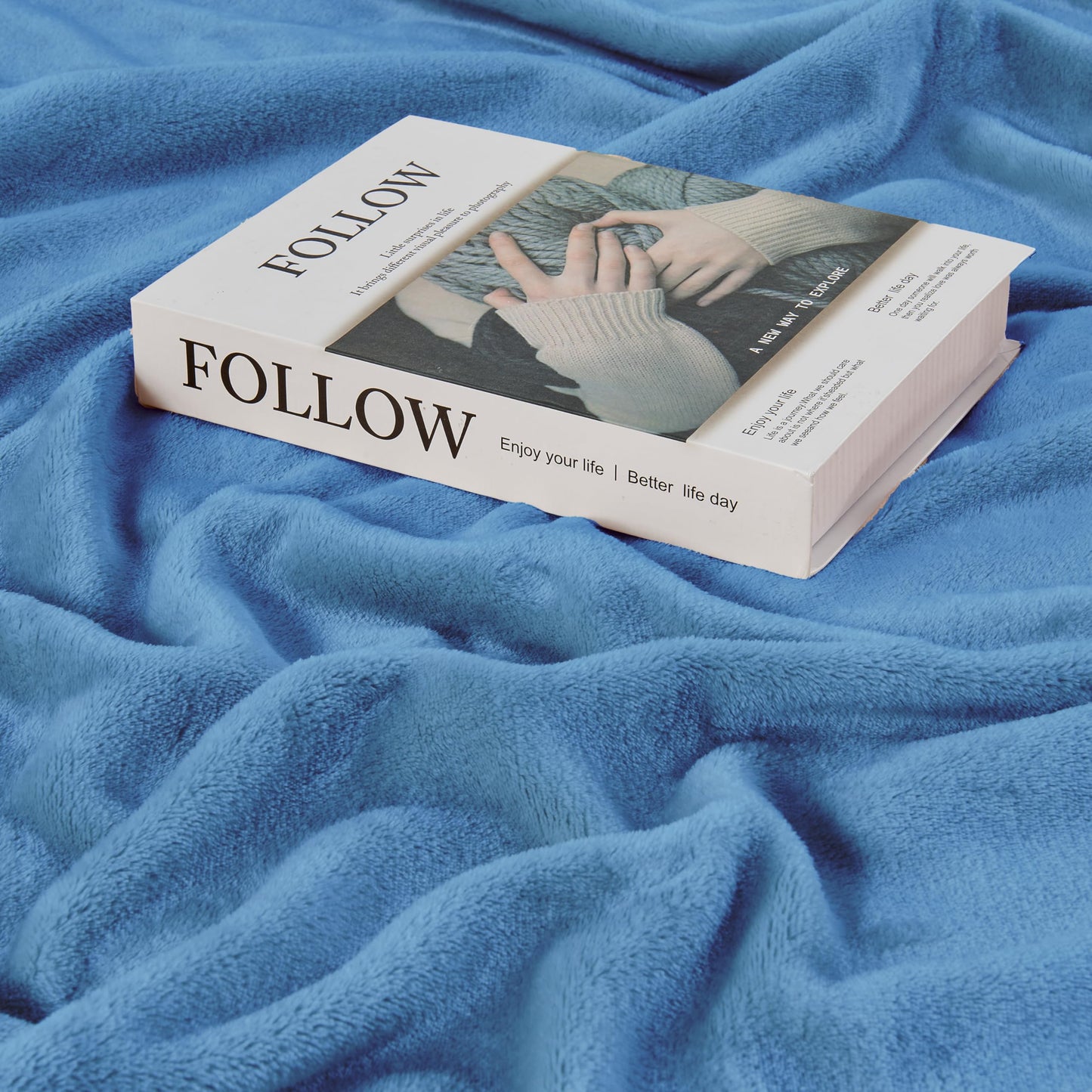 Edenleaf Big Oversized Soft Blanket, Giant Fleece Companion 120x120, California King Warm Blanket for Whole Family, Bed, Sofa, Couch, Travel, Camping 120x120 Sky Blue
