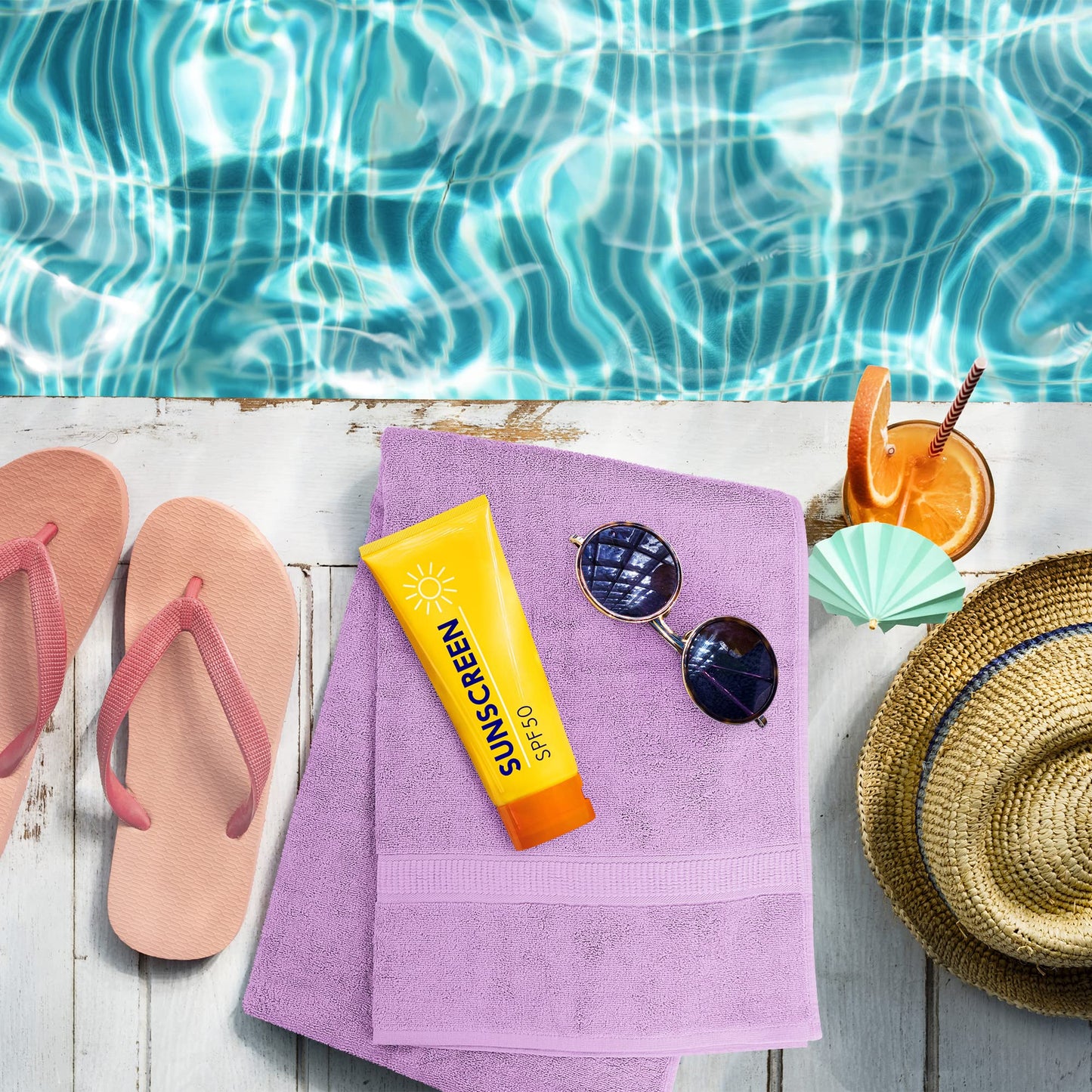 Utopia Towels Luxurious Jumbo Bath Sheet 2 Piece, 600 GSM, 35 by 70 Inches, 100% Ring Spun Cotton, Highly Absorbent and Quick Dry Extra Large Bath Towel, Super Soft Towel, Lavender