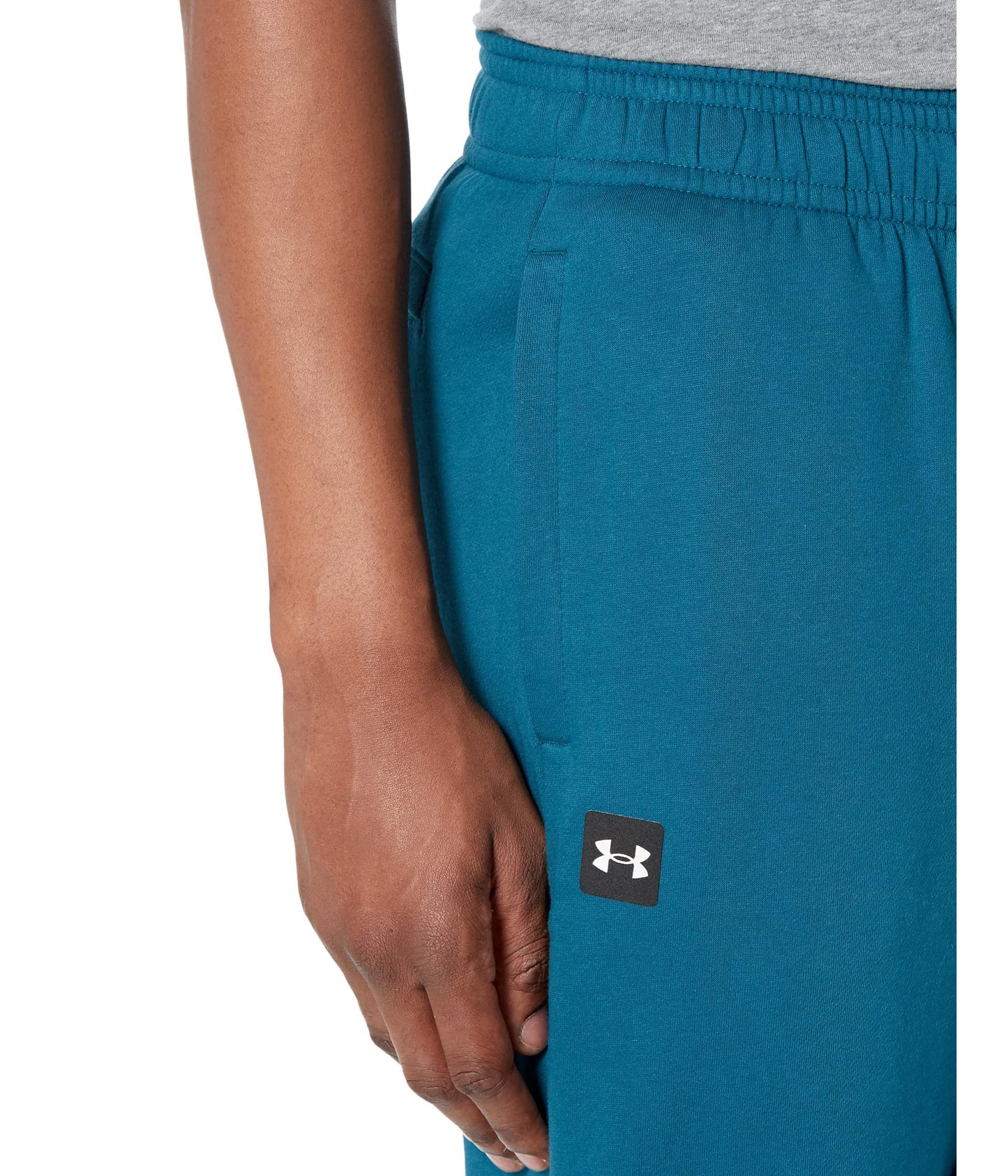 Under Armour Mens Rival Fleece Pants, (716) Tourmaline Teal / / Onyx White, 4X-Large Tall