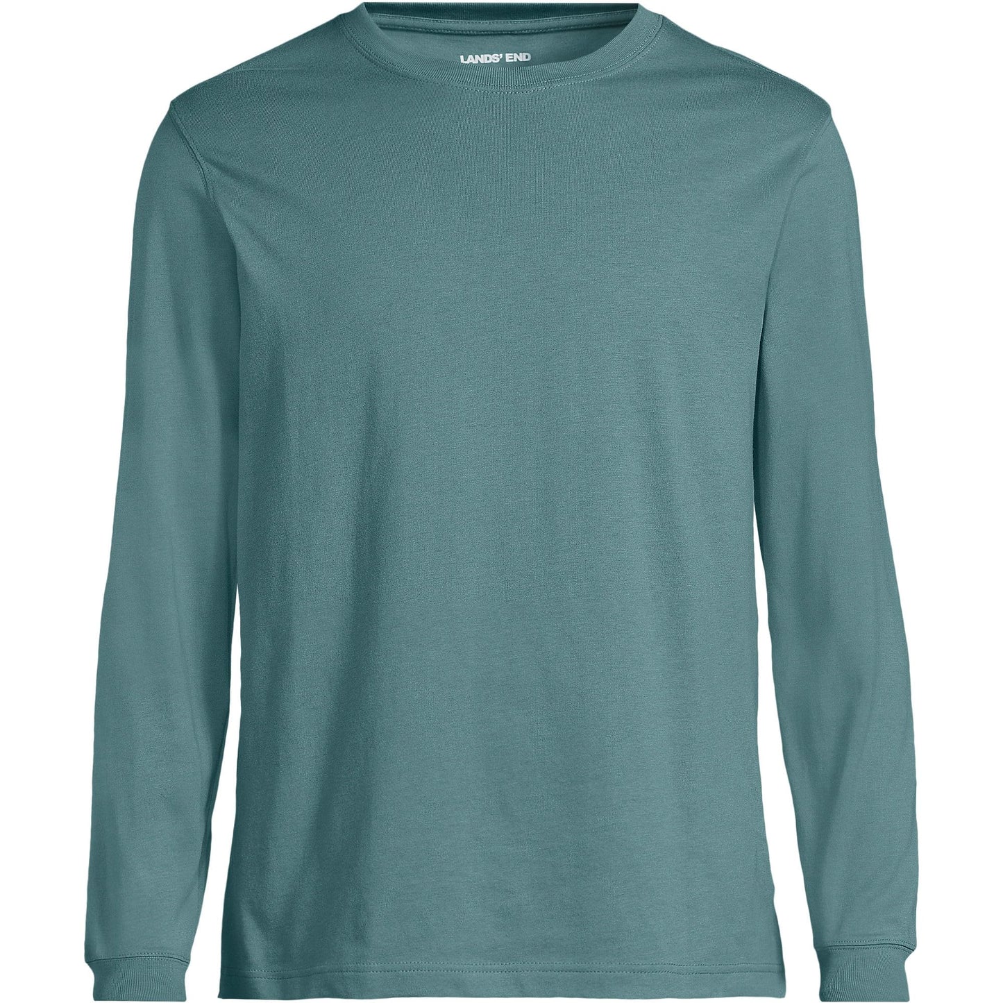 Lands' End Mens Long Sleeve Super-T Tee Tourmaline Big and Tall 4xlt