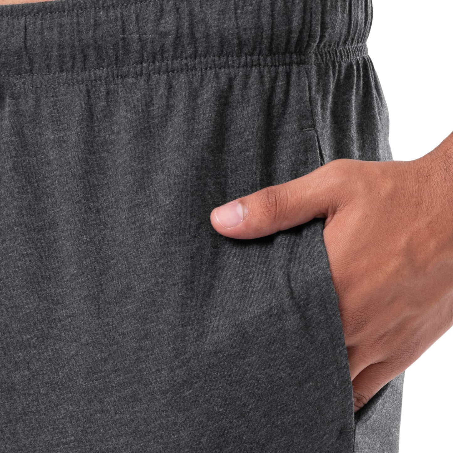 Fruit of the Loom Men's 1-Pack Extended Sizes Jersey Knit Sleep Pant (1 & 2 Packs), Charcoal Heather, Large Tall