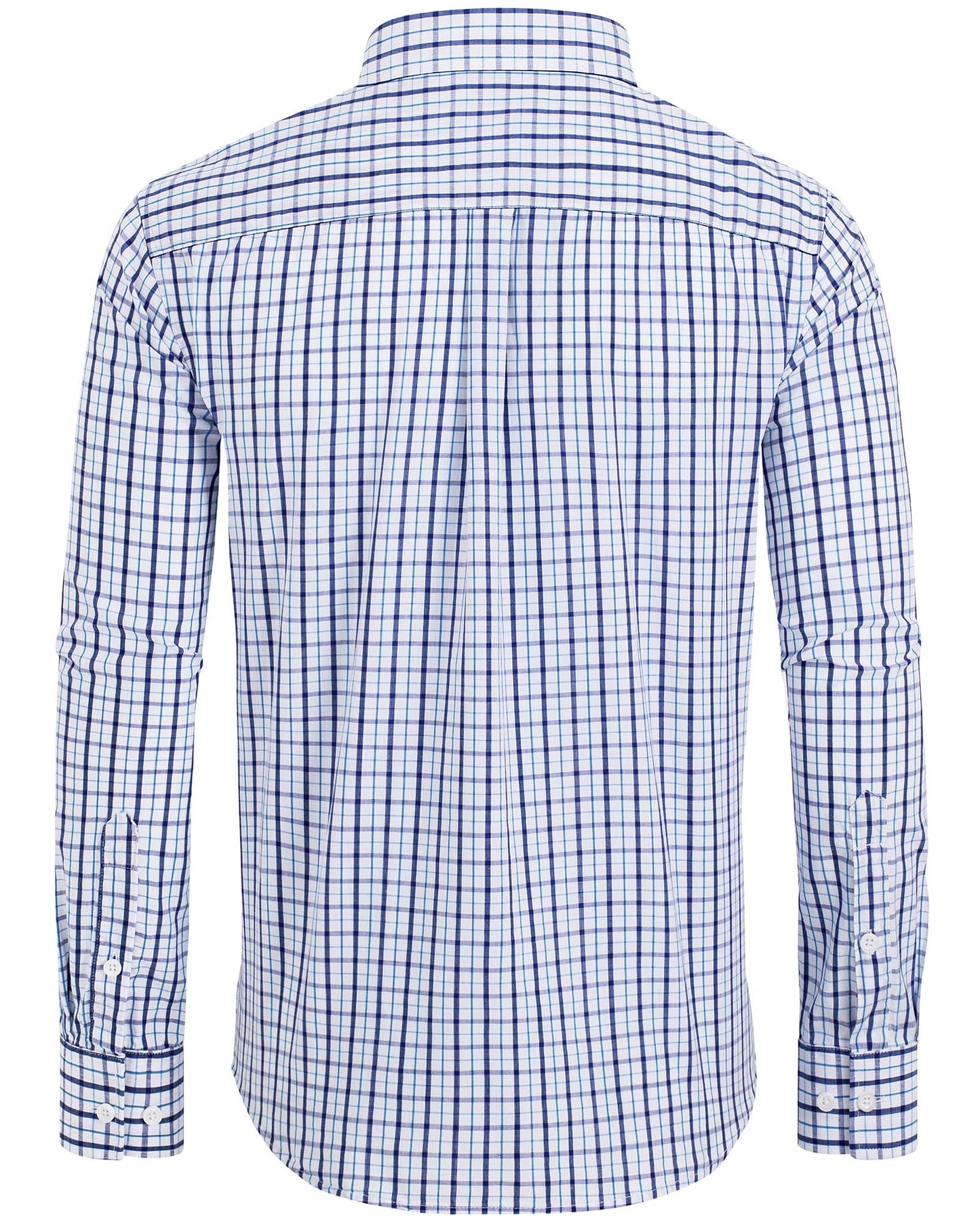 Alimens & Gentle Men's Plaid Button Down Shirts Cotton Long Sleeve Dress Shirts Regular Fit Gingham Shirts