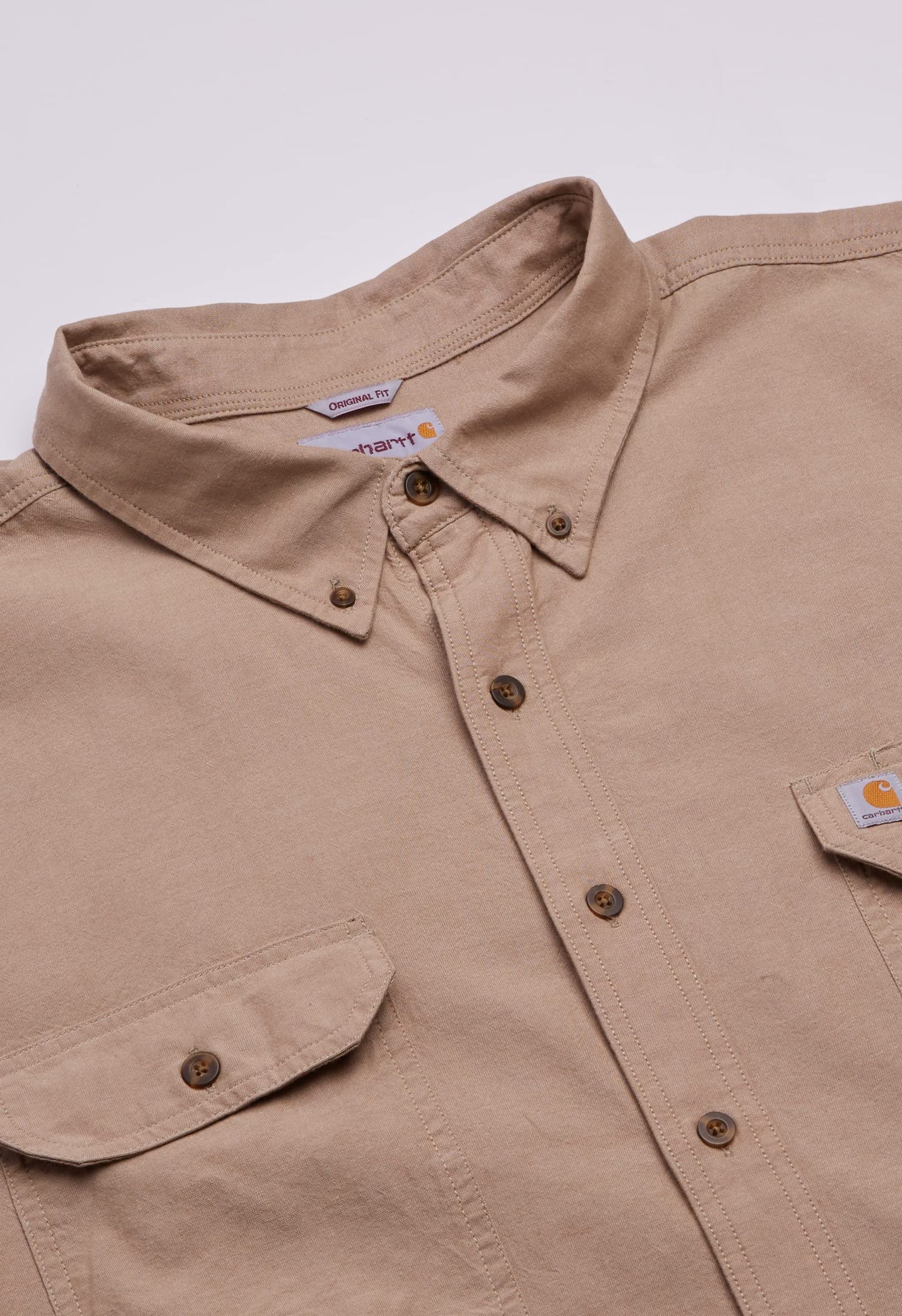 Carhartt Men's Loose Fit Midweight Chambray Long-Sleeve Shirt (Big & Tall), Black Chambray, Large Tall