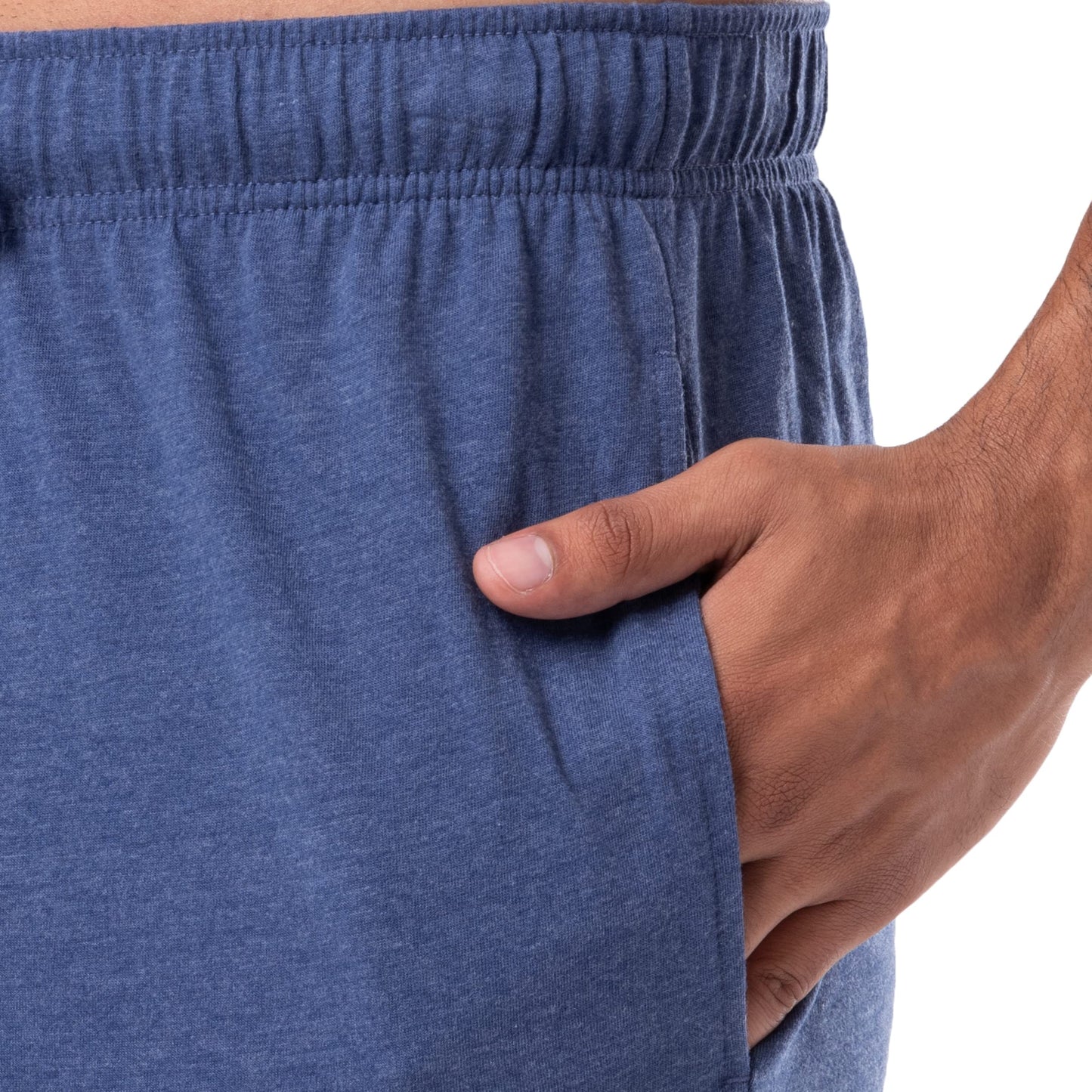 Fruit of the Loom Men's 1-Pack Extended Sizes Jersey Knit Sleep Pant (1 & 2 Packs), Navy Heather, X-Large Tall